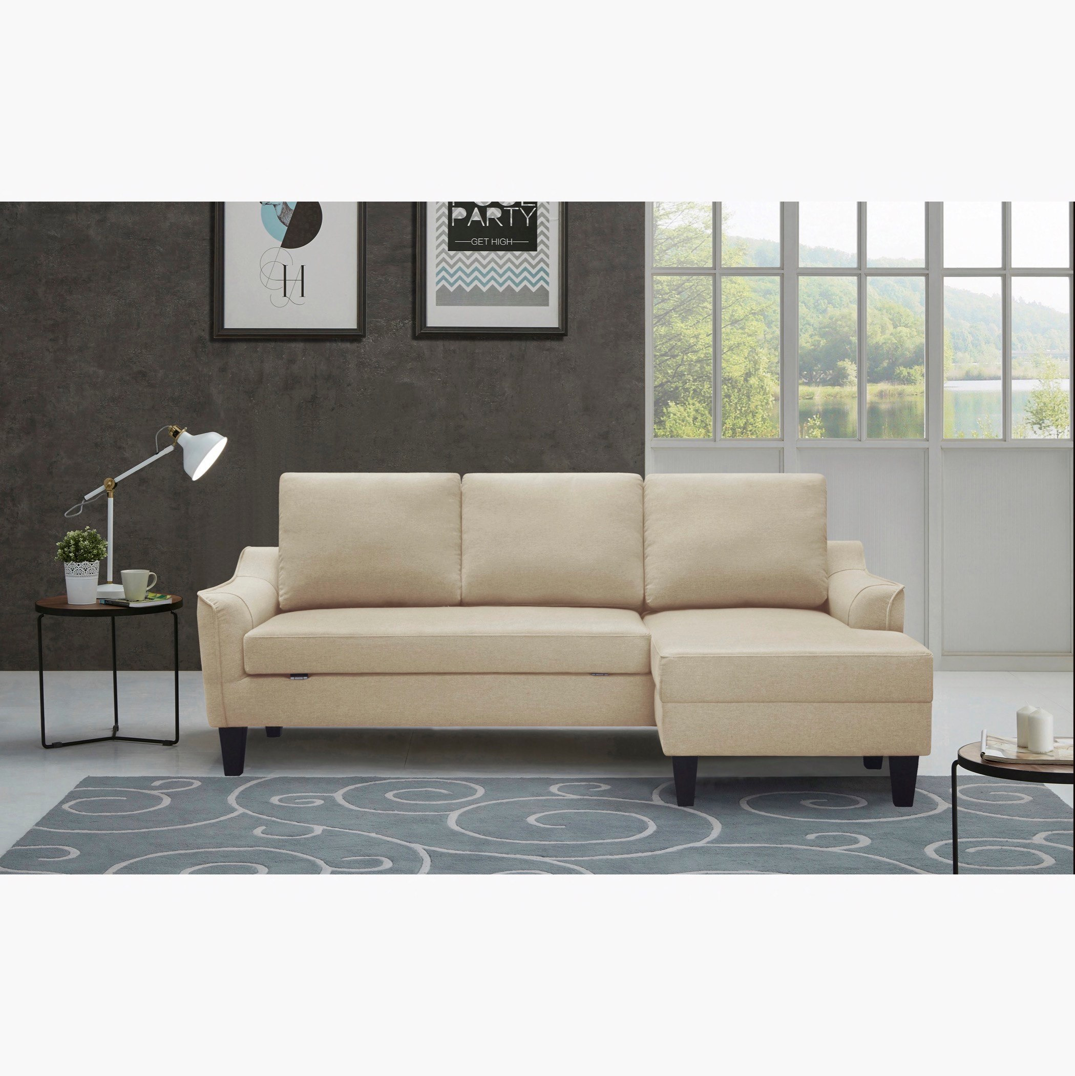 كنبة سرير قماشيّة ركنيّة يمين من سيدني-hbxfurniture-livingroom-sofasandsofasets-image-2