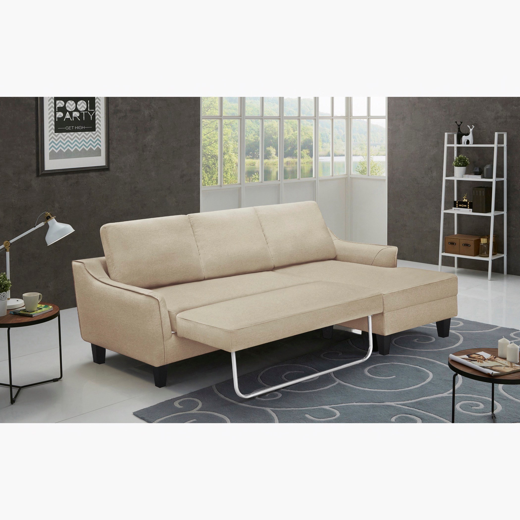 كنبة سرير قماشيّة ركنيّة يمين من سيدني-hbxfurniture-livingroom-sofasandsofasets-image-1