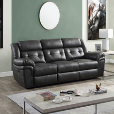 Bradley 3-Seater Leather-Look Fabric Recliner Sofa
