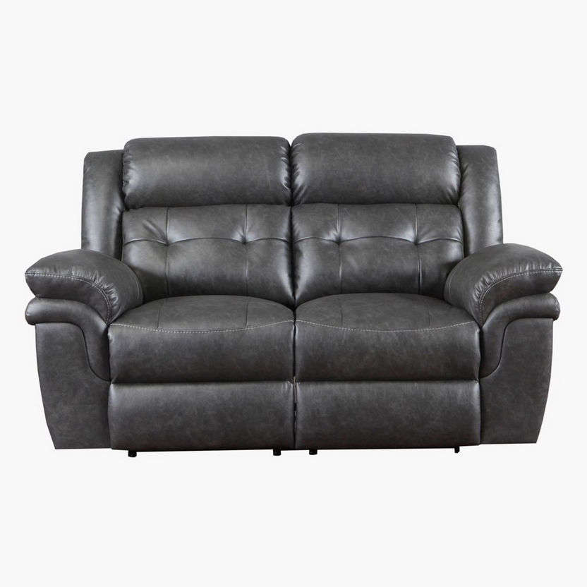 Bradley 2-Seater Leather-Look Fabric Recliner Sofa-Recliner Sofas-image-1
