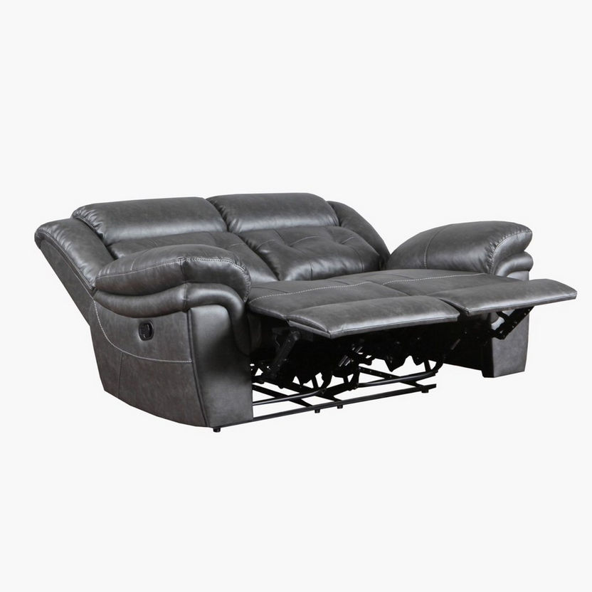 Bradley 2-Seater Leather-Look Fabric Recliner Sofa-Recliner Sofas-image-3