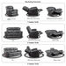 Bradley 2-Seater Leather-Look Fabric Recliner Sofa-Recliner Sofas-thumbnailMobile-7