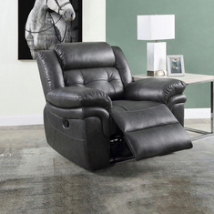 Bradley 1-Seater Leather-Look Fabric Recliner Sofa
