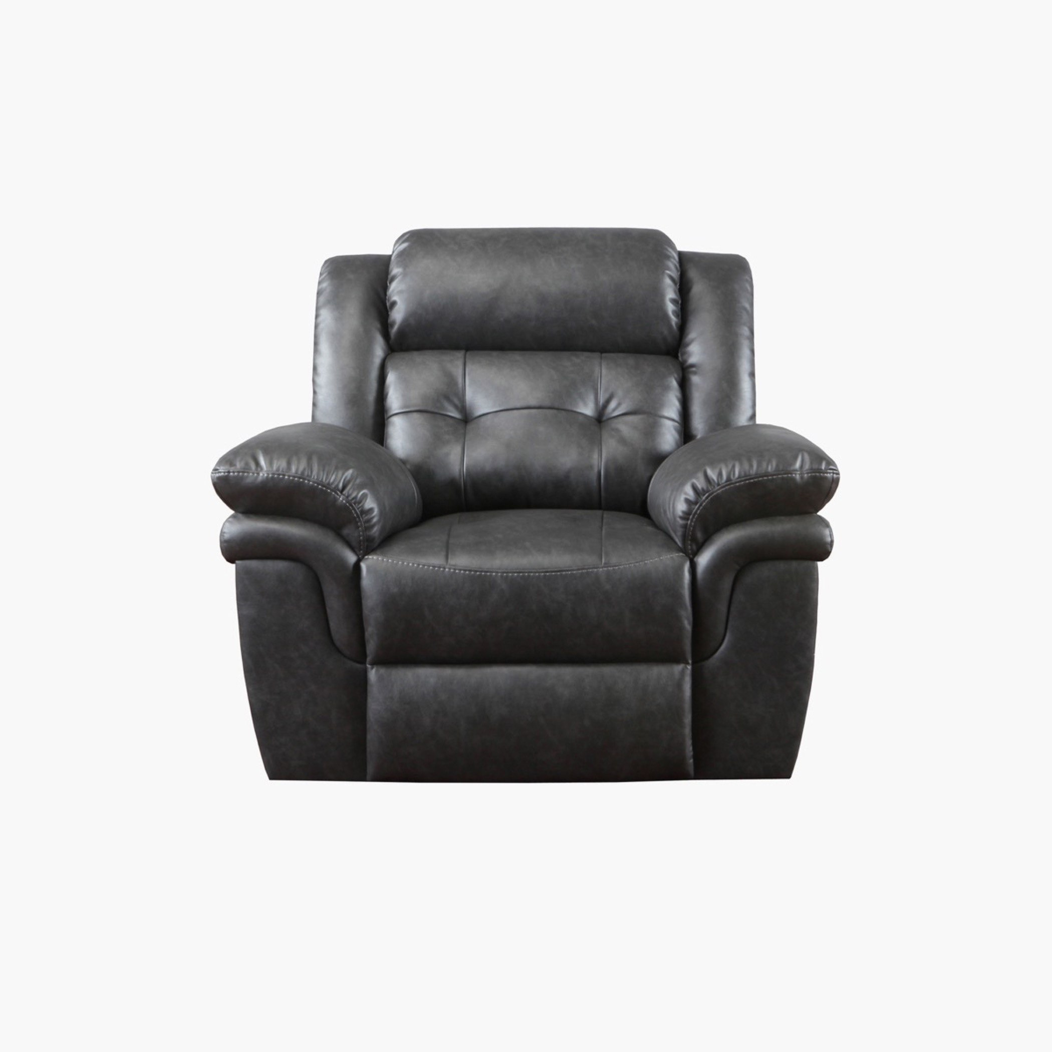 Bradley 1 Seater Leather Look Fabric Recliner Sofa