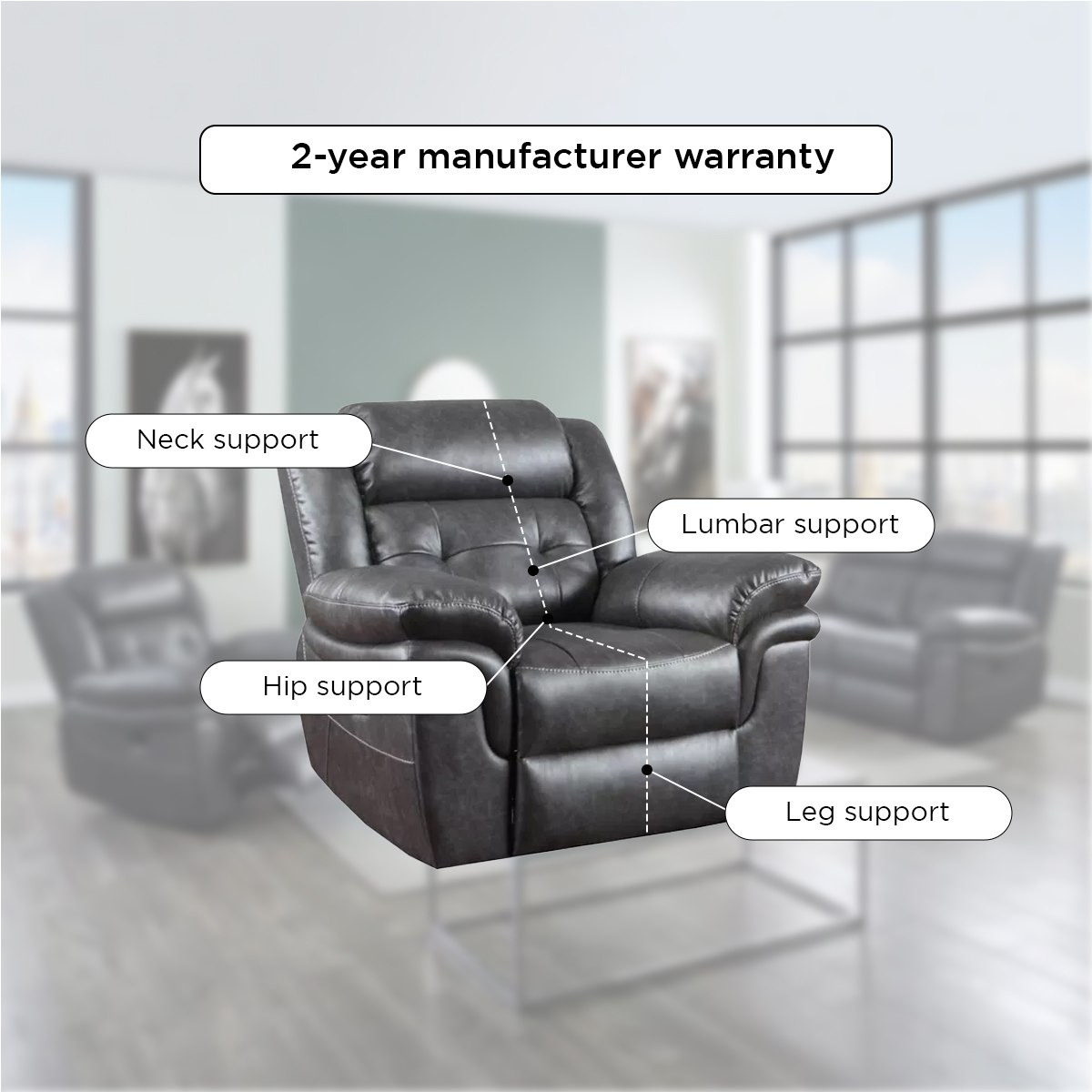 Bradley 1-Seater Leather-Look Fabric Recliner Sofa-hbxfurniture-livingroom-sofasandsofasets-image-8