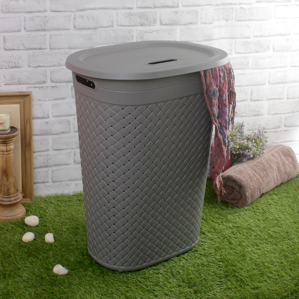 سّلة غسيل بغطاء من تيدي-hbxbathroom-bathroomstorage-laundryhampers-image-1