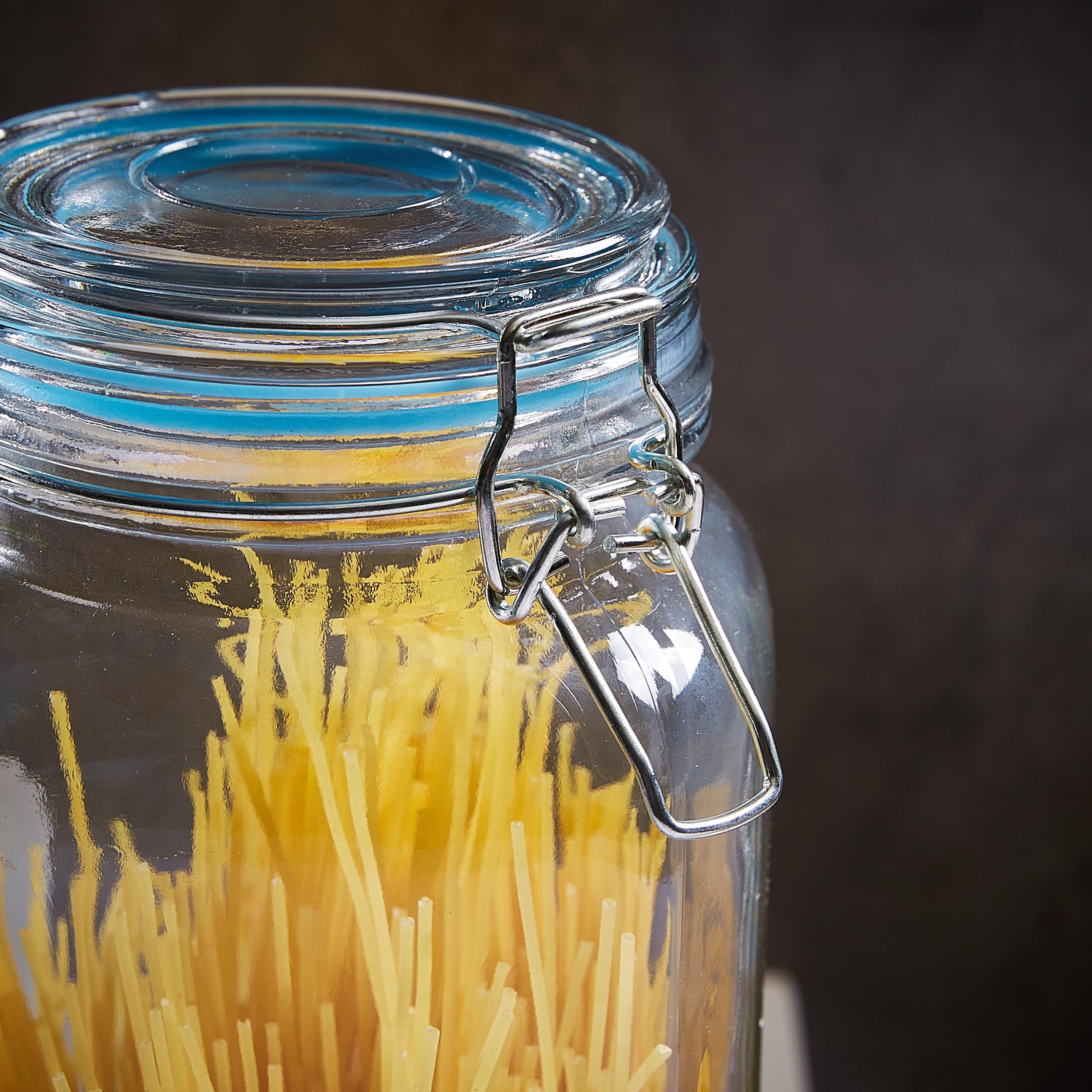 علبة زجاجيّة مربّعة بمشبك إغلاق - 2 لتر-hbxhomeware-hbxkitchen-image-2