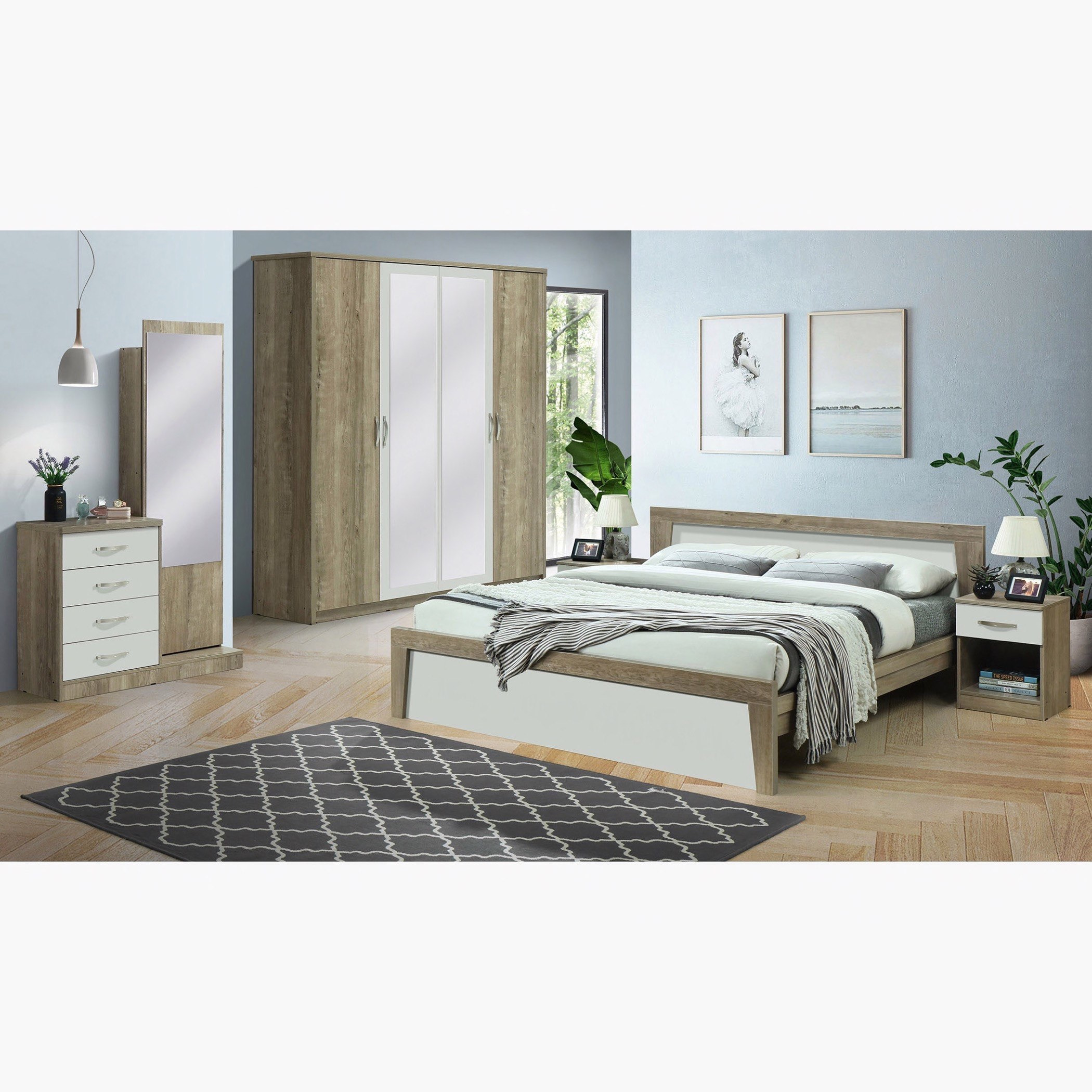 طقم غرفة نوم كينج 4 قطع - ميلودي من موڤو - 180x200 سم-hbxbedroom-bedsandbedsets-bedroomsets-king-image-16