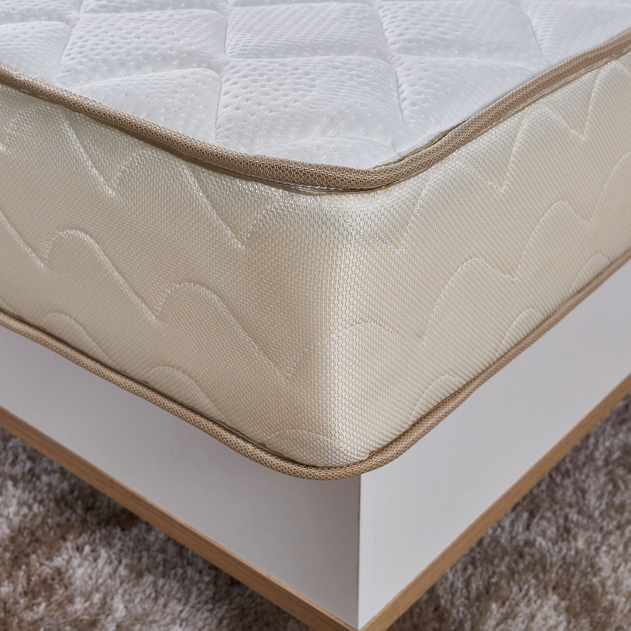 مرتبة كوين بنوابض وجدار اسفنجي من آي أورثو - 150x200x21 سم-hbxbedroom-mattresses-queen-image-5