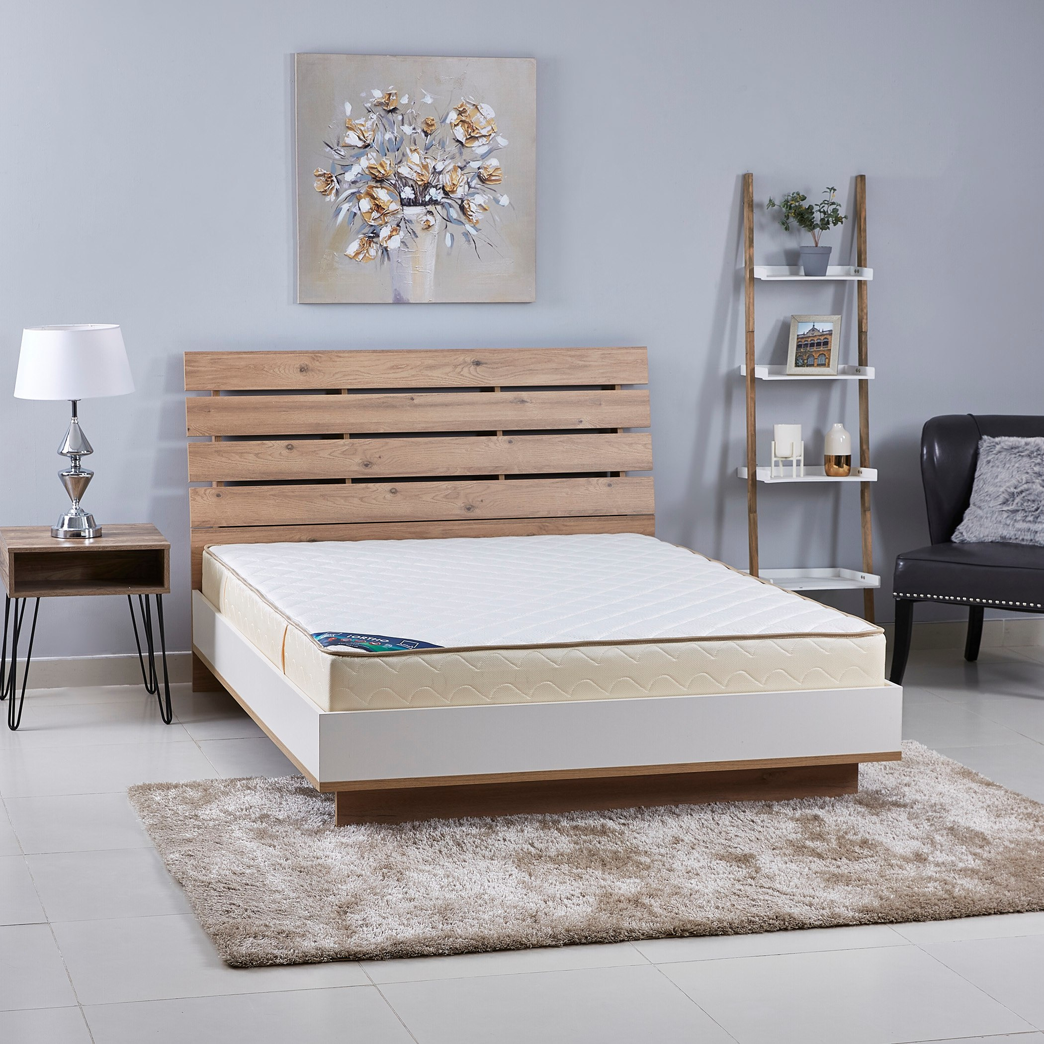 مرتبة كوين بنوابض وجدار اسفنجي من آي أورثو - 150x200x21 سم-hbxbedroom-mattresses-queen-image-6
