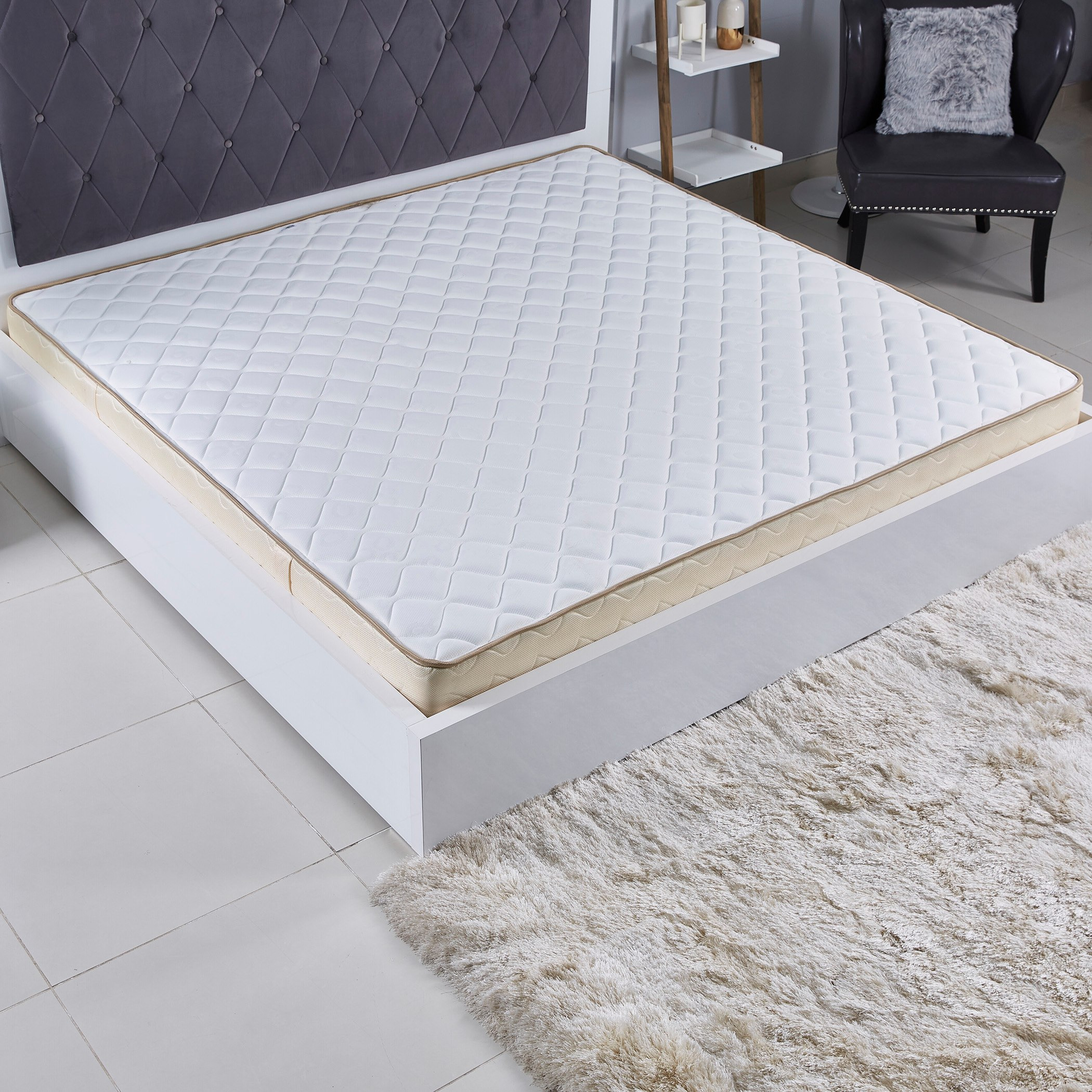 iOrtho Super King Size Spring Mattress with Foam Wall - 200x200x21 cm-PROMO_HB_KSA_HBX10_190925-image-2