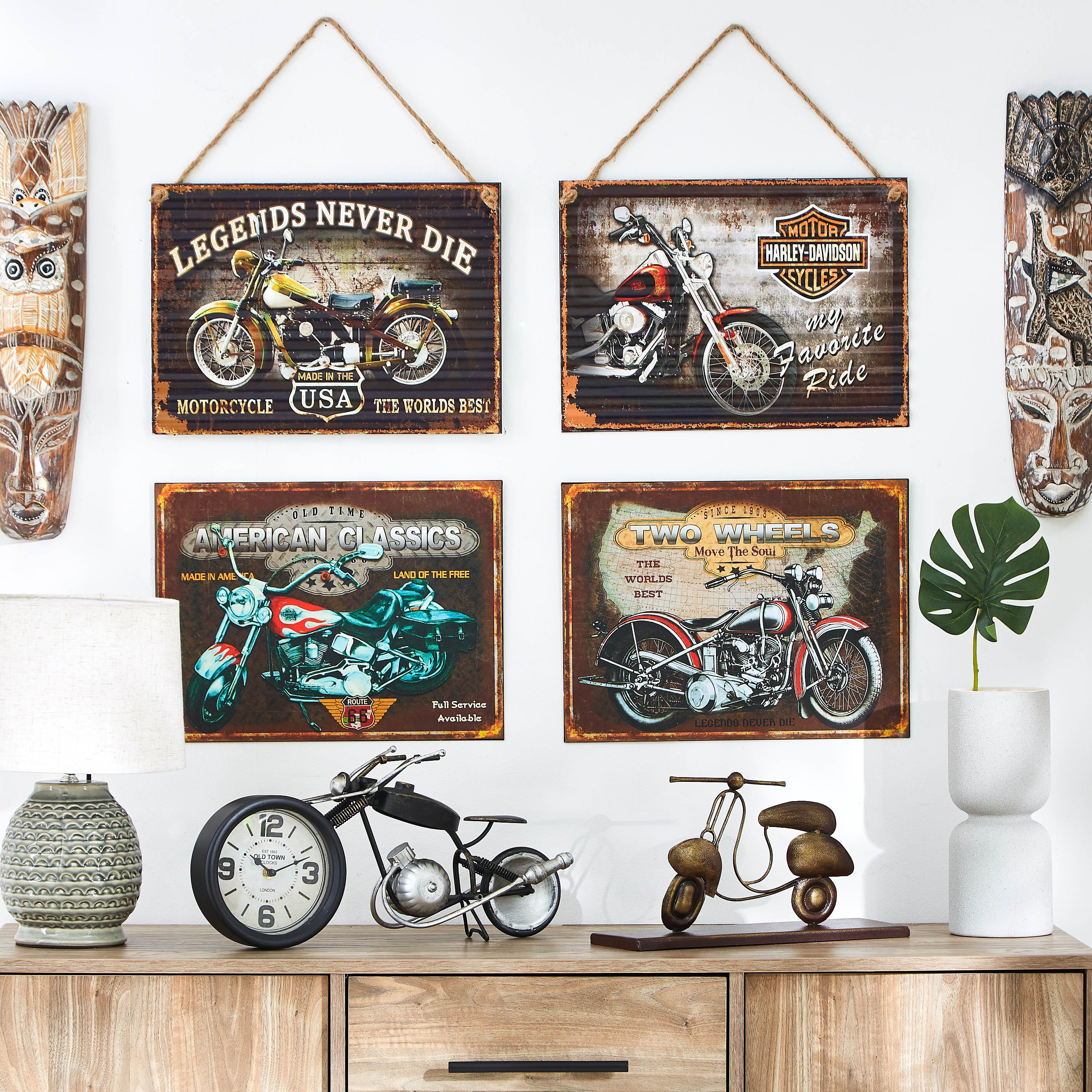 لوحة مستطيلة معدنية لدراجة نارية - تافرن-hbxdiningroom-walldecor-wallart-image-4