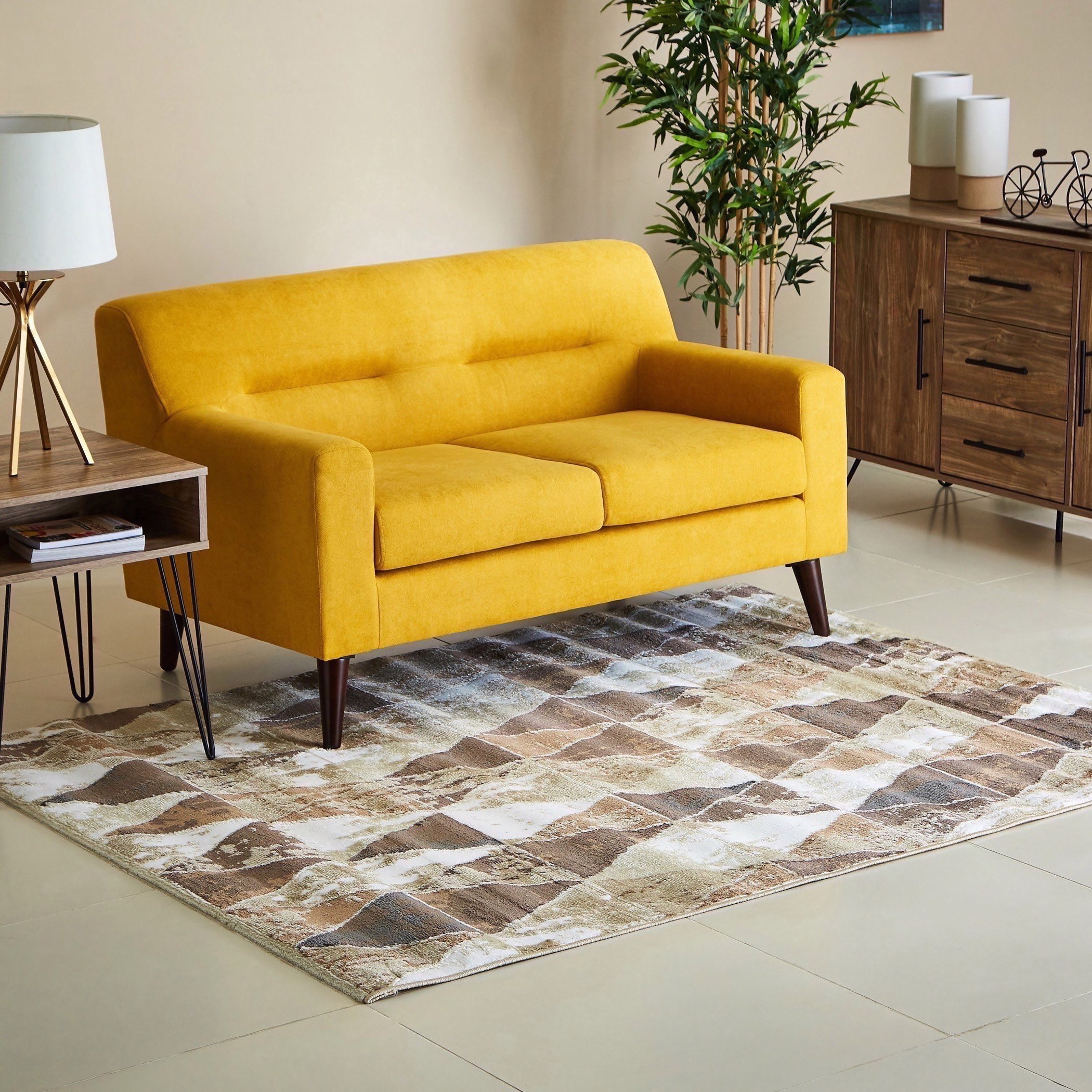 سجادة بولي بروبلين مقاومة للبقع من ميشيل لوكاس - 150x200 سم-hbxdecorandfurnishings-floorcoverings-rugs-image-4