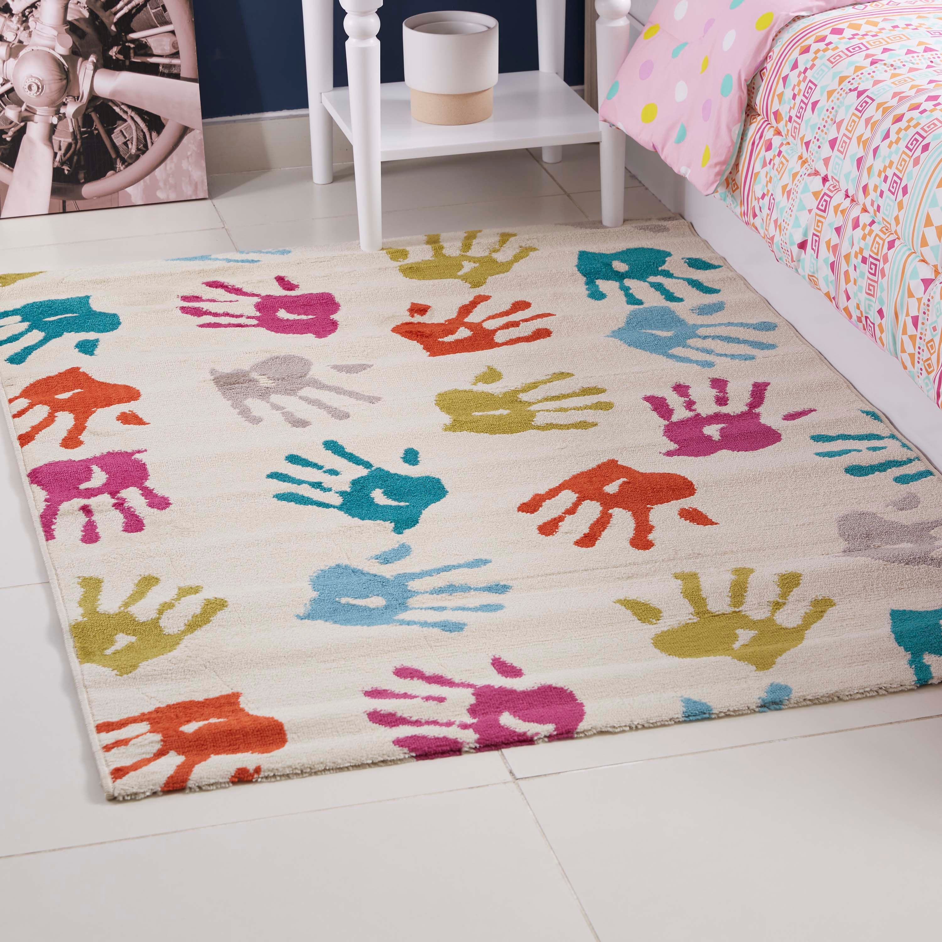 سجادة بطبعات بصمات أطفال - 120 × 160 سم-hbxhomeware-hbxkidsandyouth-image-1