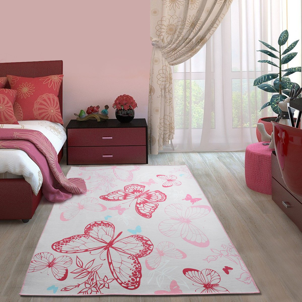 سجادة بطبعات فراشة - 120x160 سم-hbxhomeware-hbxkidsandyouth-image-2