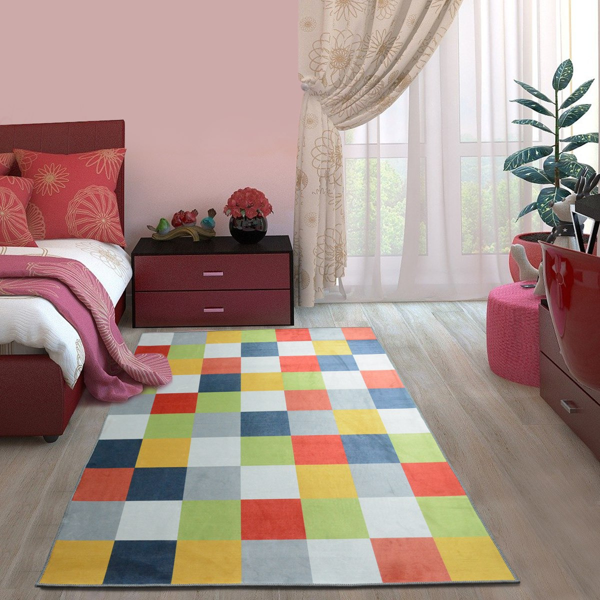 سجادة بطبعات قوالب ملونة - 120x160 سم-hbxhomeware-hbxkidsandyouth-image-2