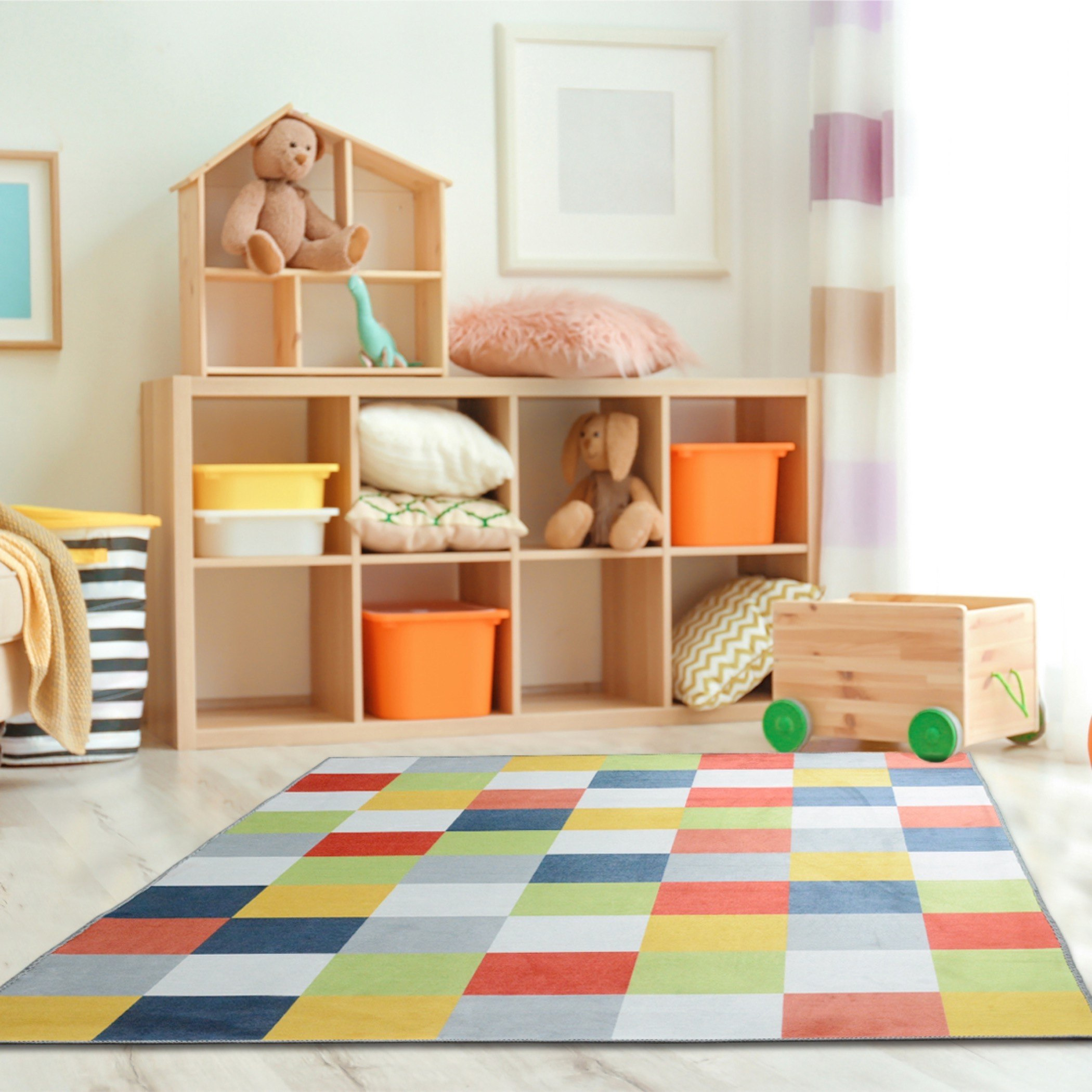 سجادة بطبعات قوالب ملونة - 120x160 سم-hbxhomeware-hbxkidsandyouth-image-1