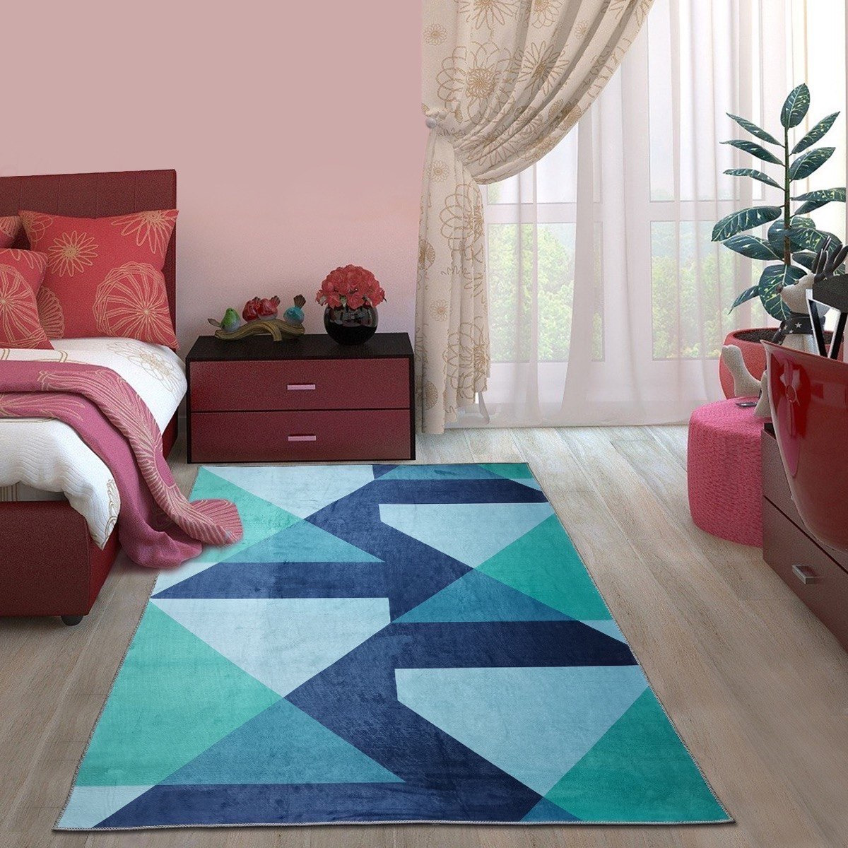 سجّادة بطبعات جيوماتريكس - 120x160 سم-hbxhomeware-hbxkidsandyouth-image-2