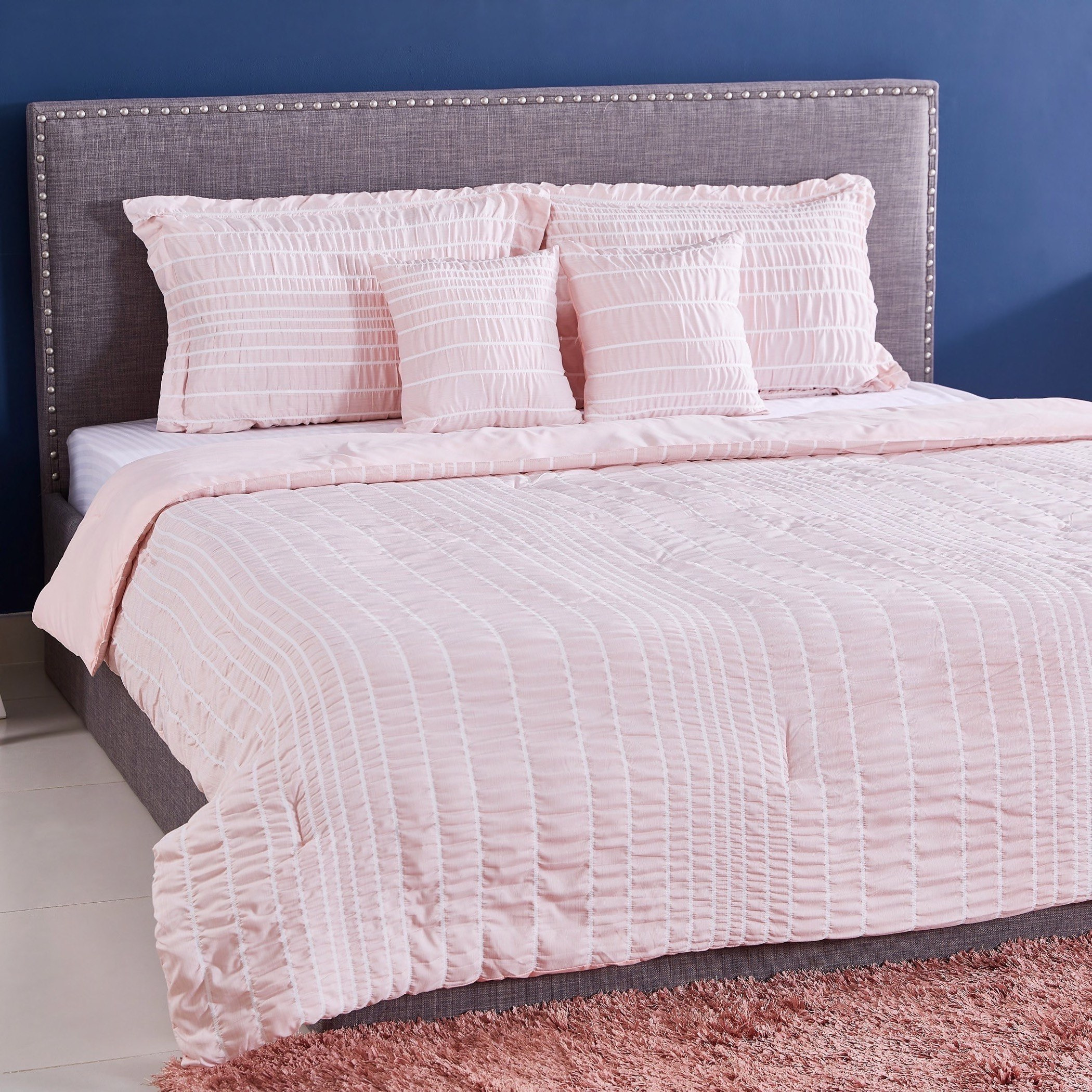 طقم لحاف جاكار مقاس كينج 5 قطع من سيرينا - 220x240 سم-hbxhomeware-hbxdecorandfurnishings-image-1