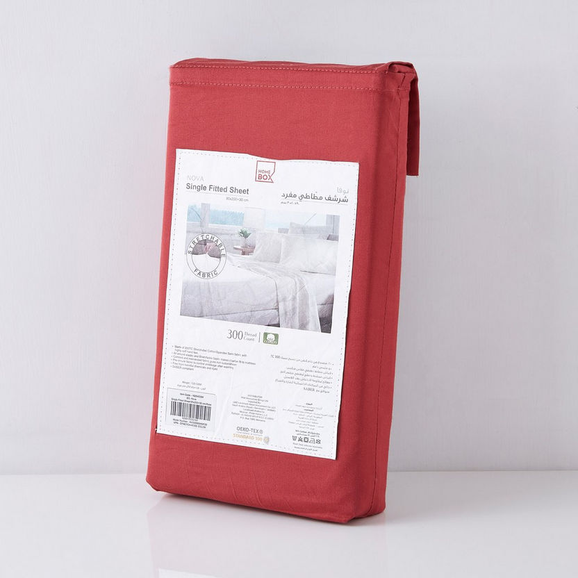 Nova Stretchable Single Size Fitted Sheet - 90x200 cm-Sheets and Pillow Covers-image-5