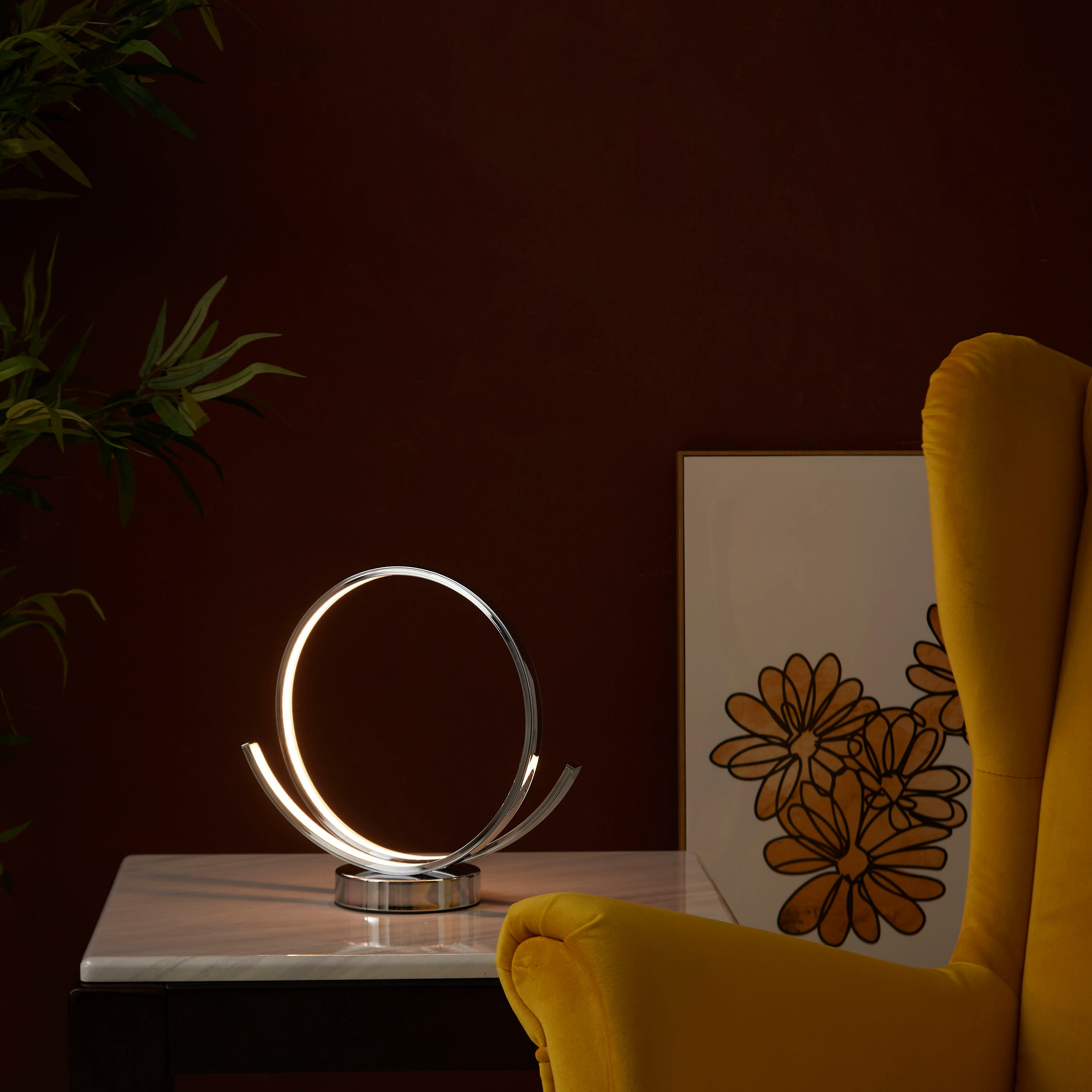مصباح دائري إل إي دي معدني من كازابلانكا - 27 سم-hbxlivingroom-lighting-tablelamps-image-5