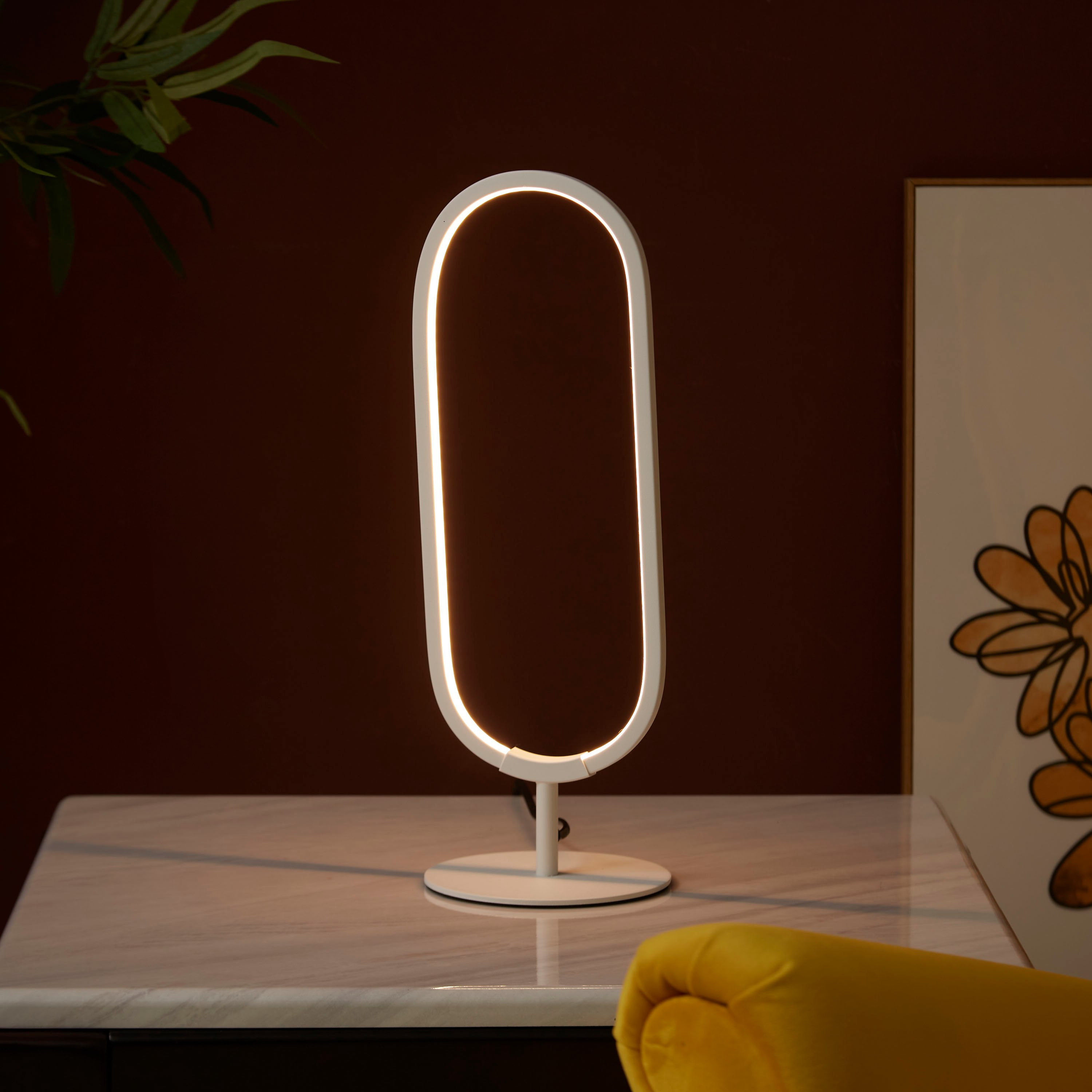 Casablanca Metal LED Elliptical Uplighter - 37 cm-hbxlivingroom-lighting-tablelamps-image-1