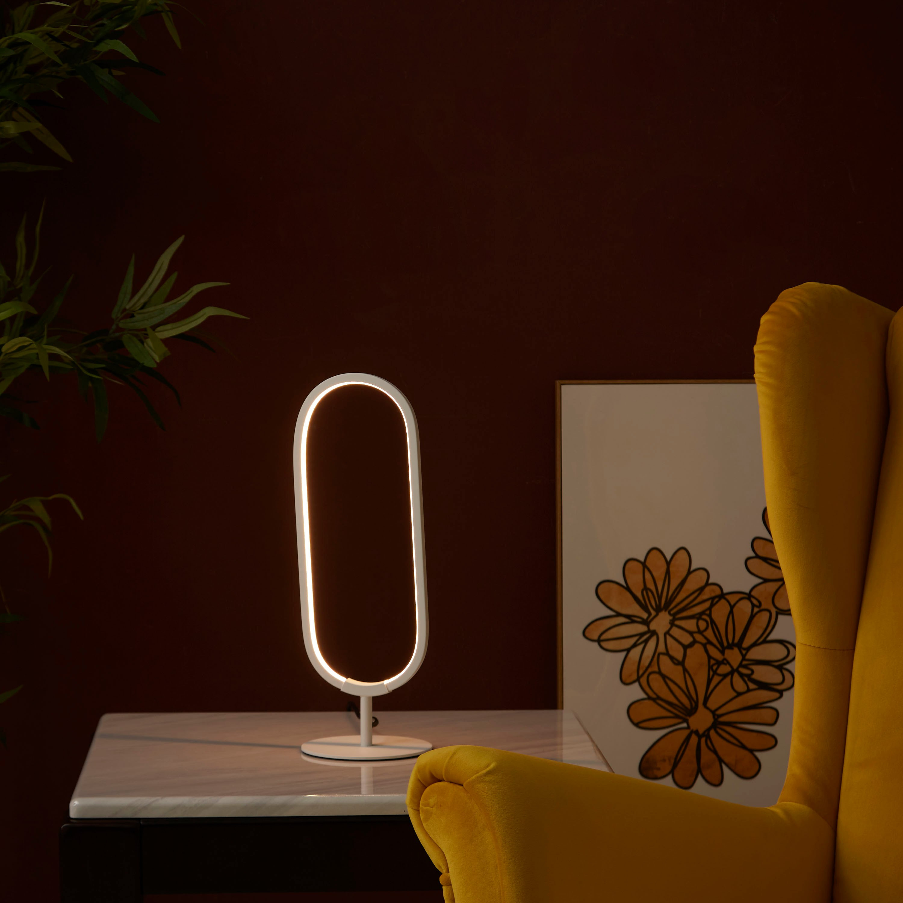 Casablanca Metal LED Elliptical Uplighter - 37 cm-hbxlivingroom-lighting-tablelamps-image-4