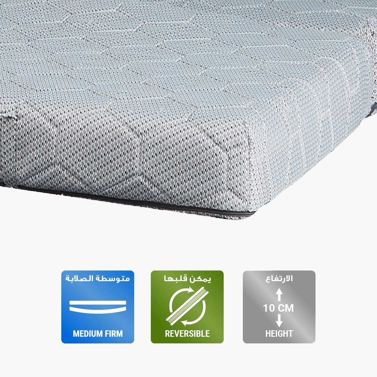 مرتبة إسفنج فردية للسفر والضيوف بطية ثلاثيّة من بريستو - 90x190x10 سم-hbxfurniture-bedroom-mattresses-single-image-2