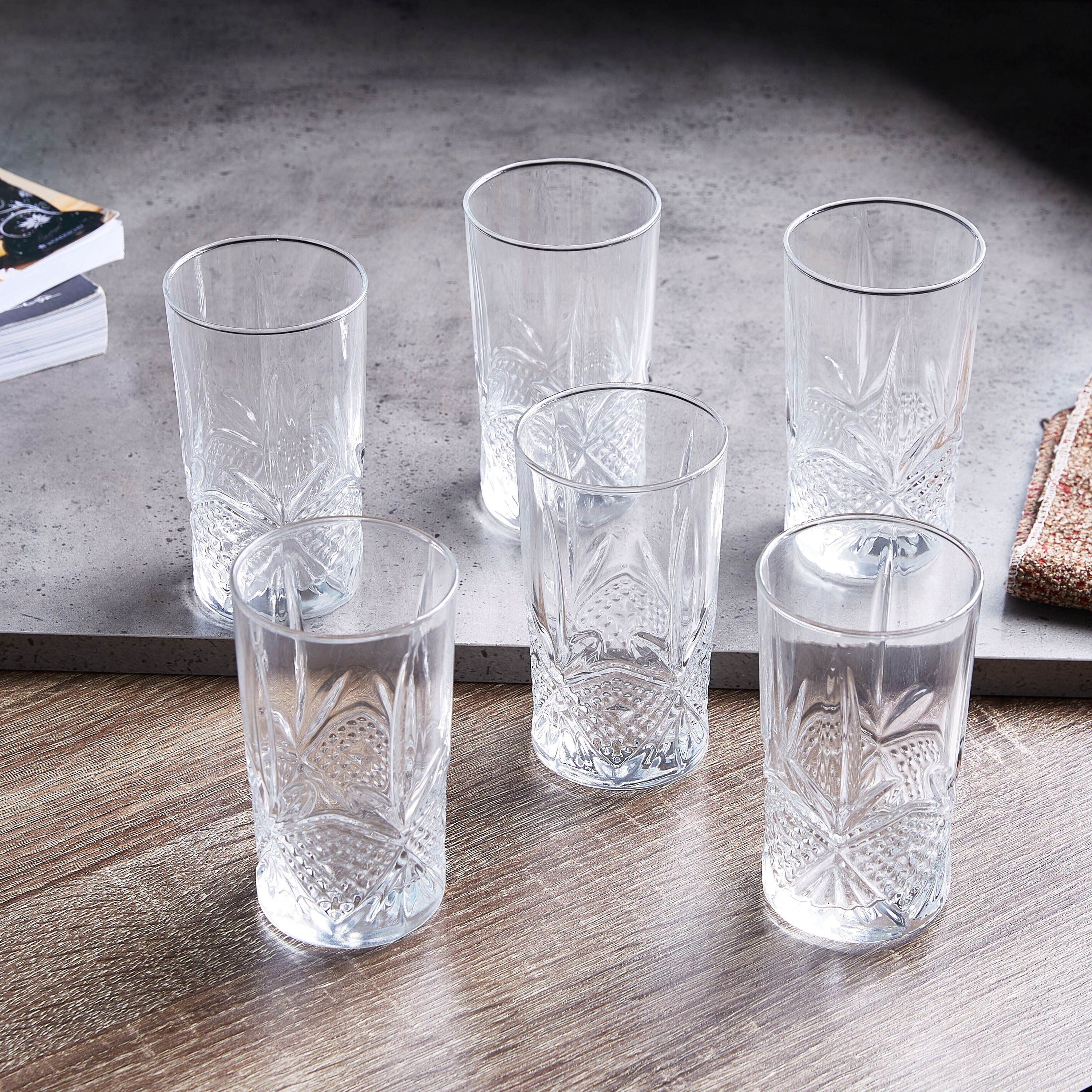 طقم أكواب طويلة 6 قطع رودس من أكوا - 280 مل-hbxhomeware-hbxkitchen-image-1