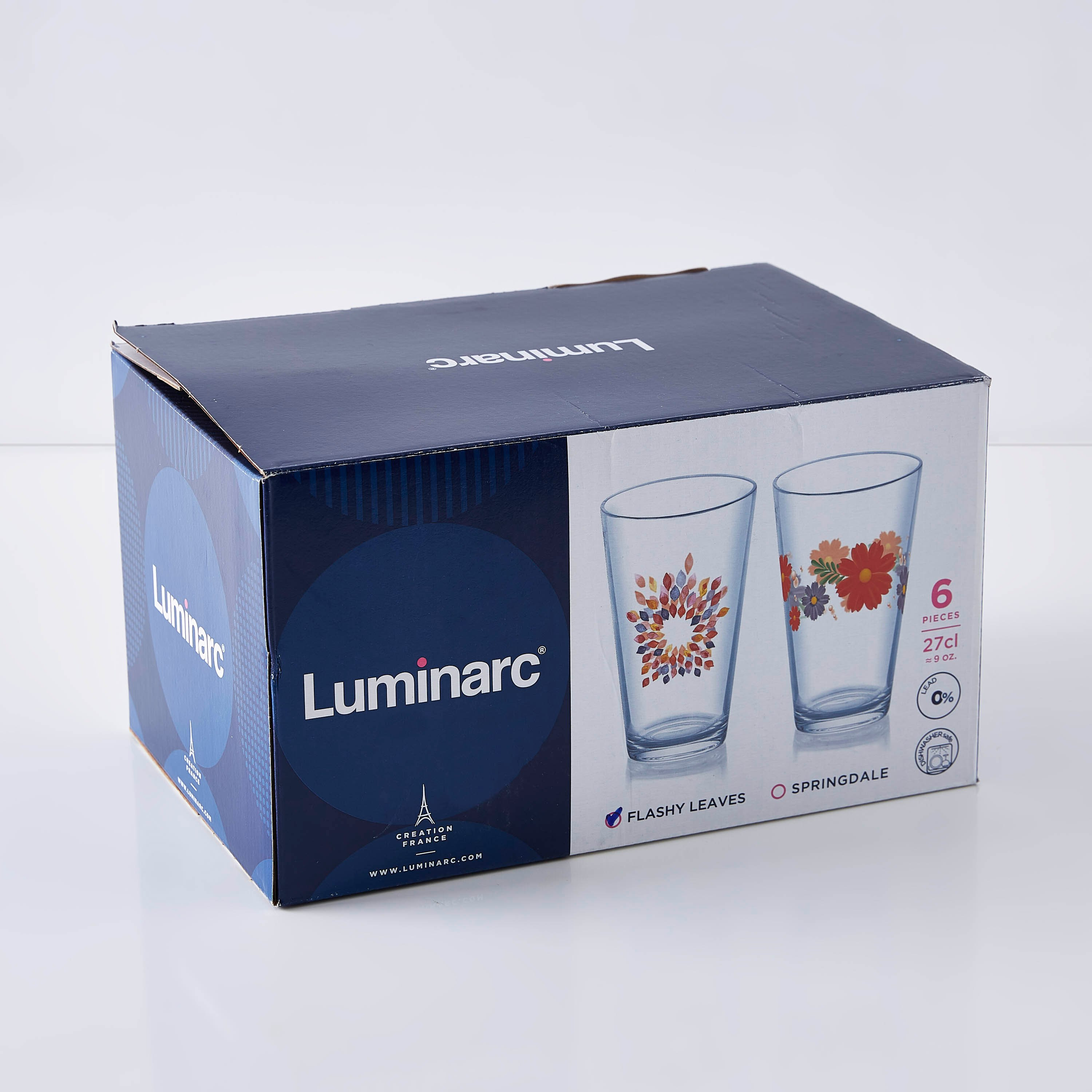 Aqua Flashy Leaves 6-Piece Highball Tumbler Set - 270 ml-hbxhomeware-hbxkitchen-image-4