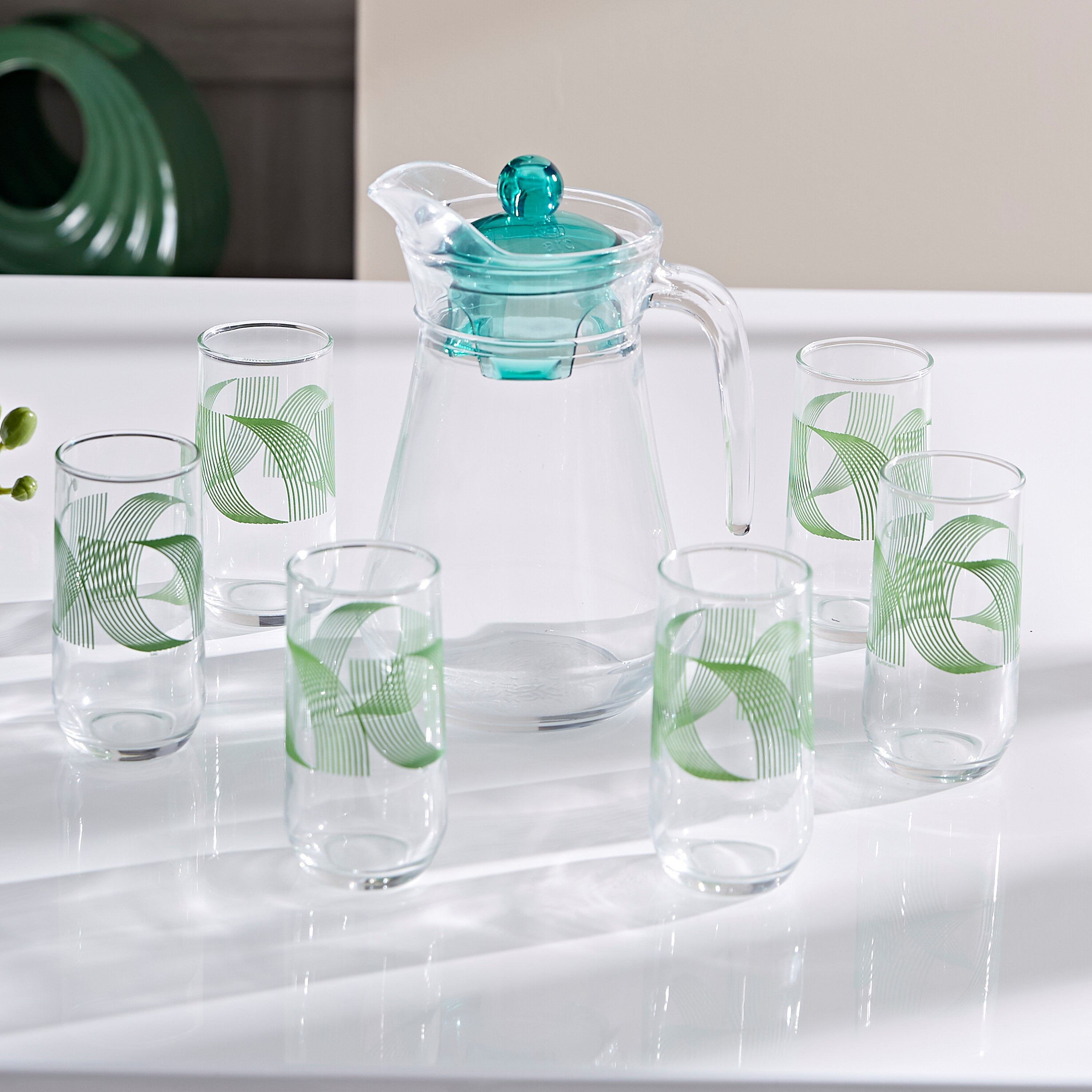 طقم أواني شرب مع إبريق باهامس من لومينارك - 7 قطع-hbxhomeware-diningandtabletop-jugs-image-1