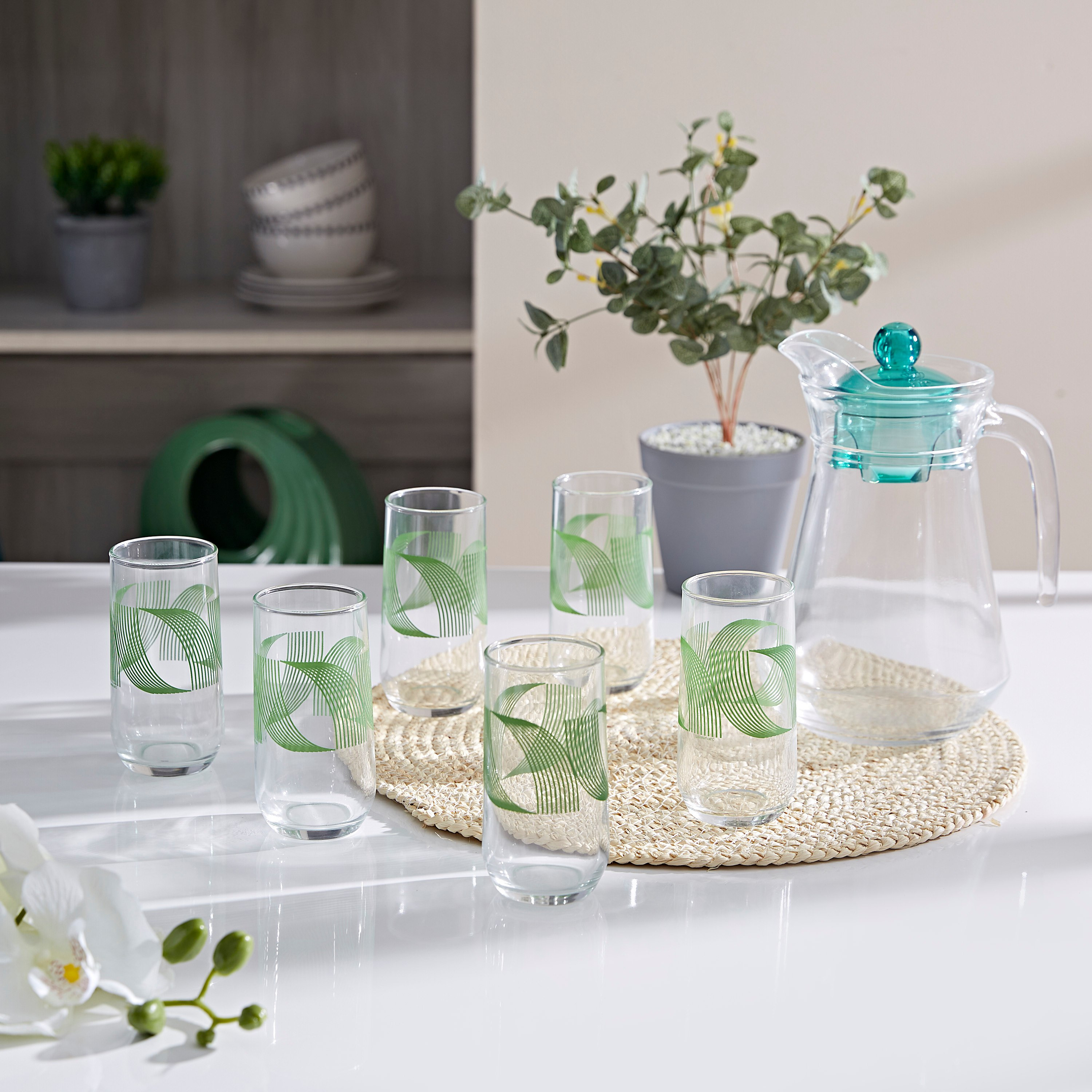 طقم أواني شرب مع إبريق باهامس من لومينارك - 7 قطع-hbxhomeware-diningandtabletop-jugs-image-6