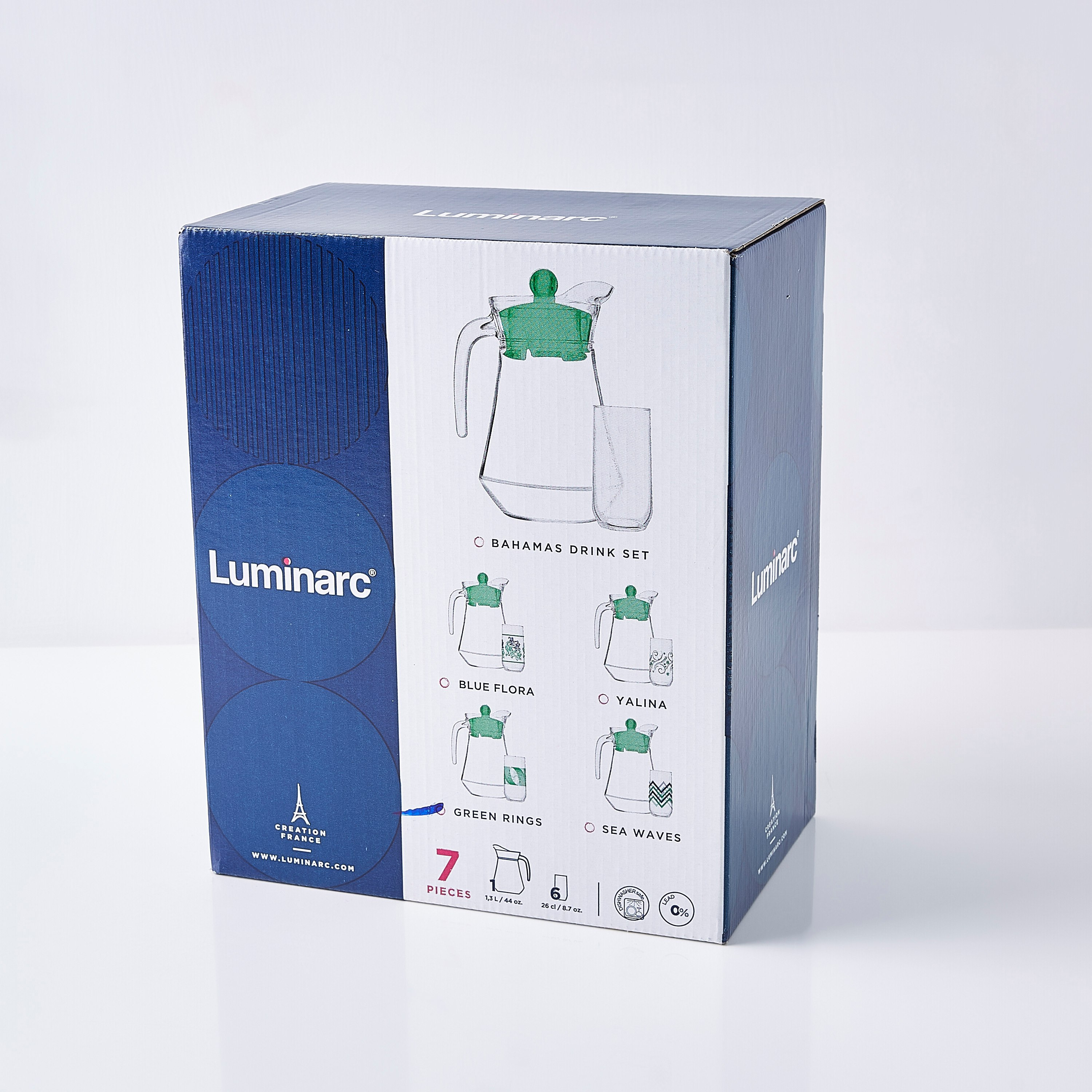 طقم أواني شرب مع إبريق باهامس من لومينارك - 7 قطع-hbxhomeware-diningandtabletop-jugs-image-7