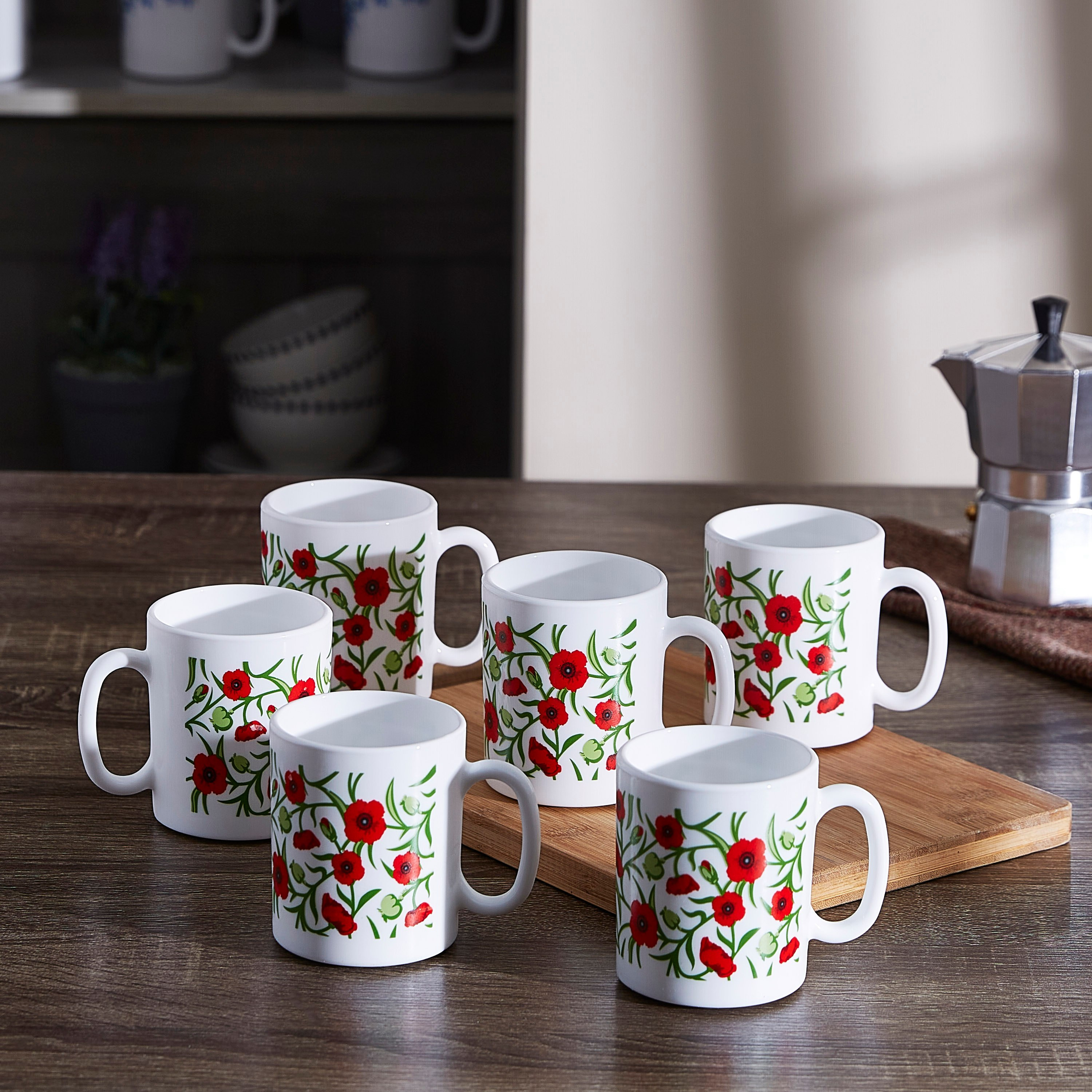 طقم مجّات 6 قطع ايسينس فريش بلومز من أكوا - 320 مل-hbxdecorandfurnishings-tabletop-crockery-image-4