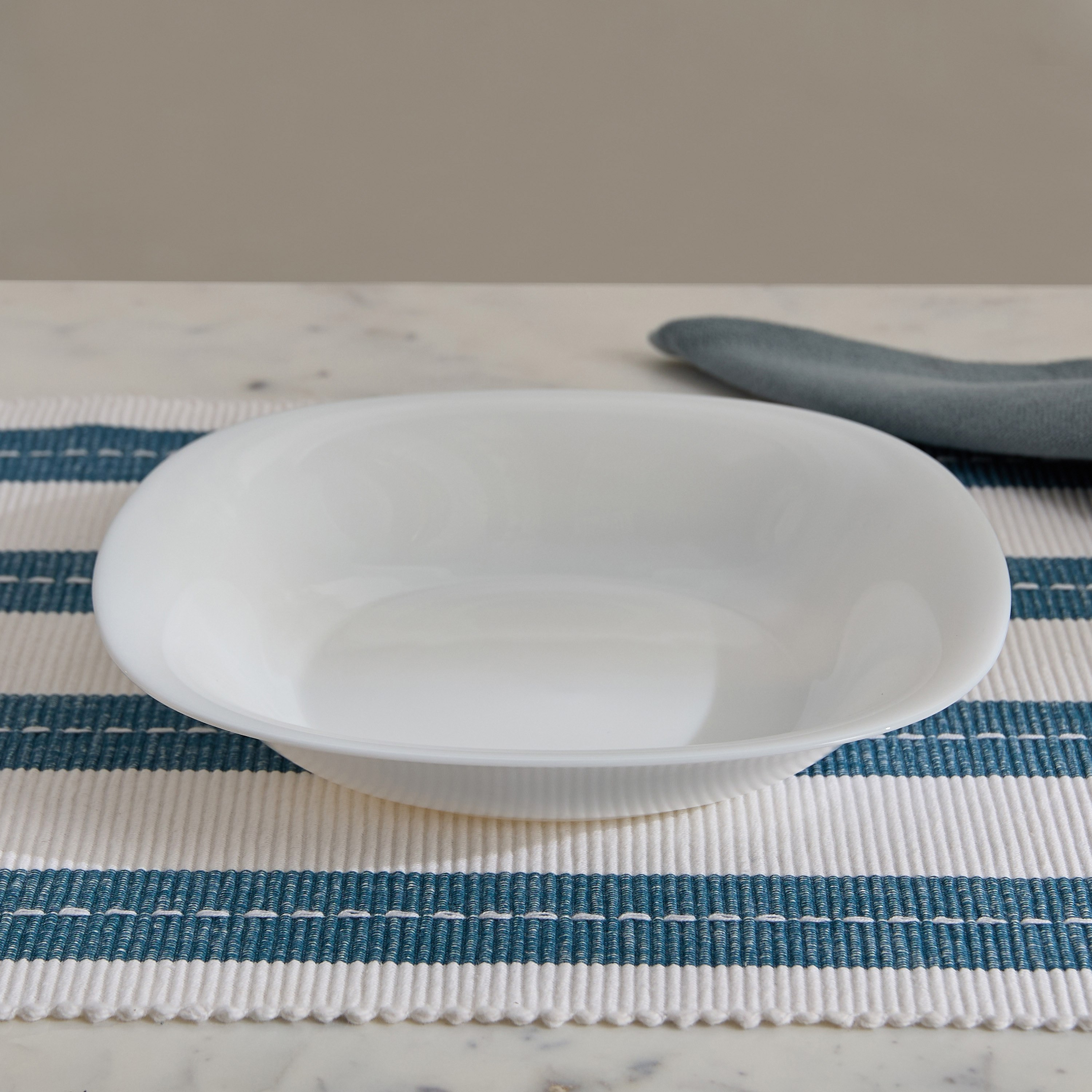 Aqua Carine Opal Square Soup Plate - 21 cm-hbxdecorandfurnishings-tabletop-crockery-image-1