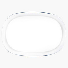 Aqua Carine Solid Oval Platter - 35 cms