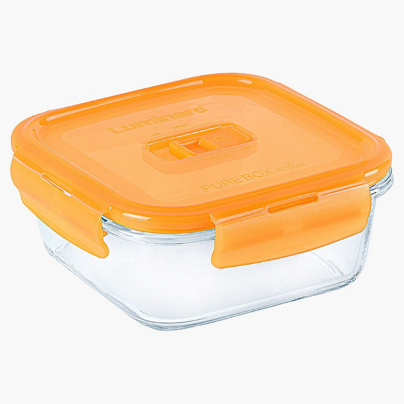 Luminarc Contrast Rim Flat Square Box - 380 ml-Containers and Jars-image-0