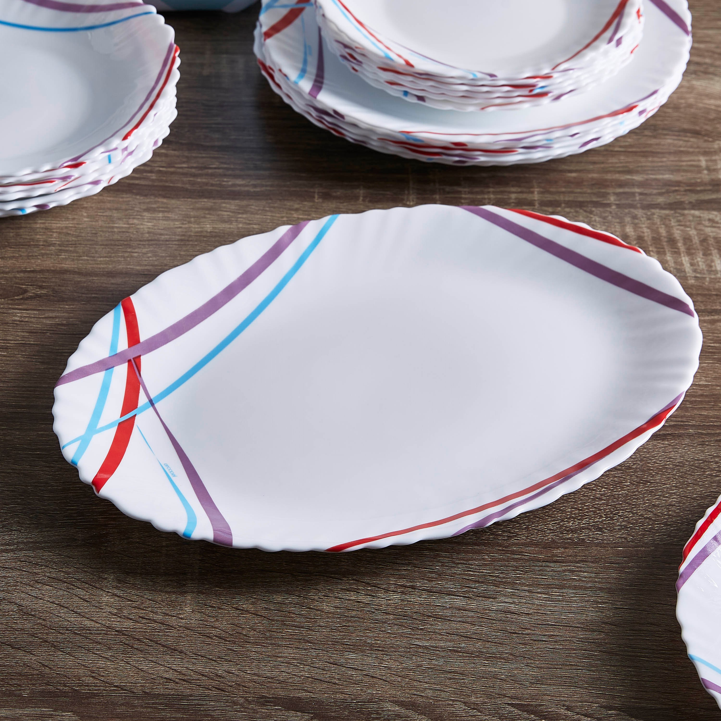 طقم صحون عشاء من مالي - 19 قطعة-hbxdecorandfurnishings-tabletop-crockery-image-2