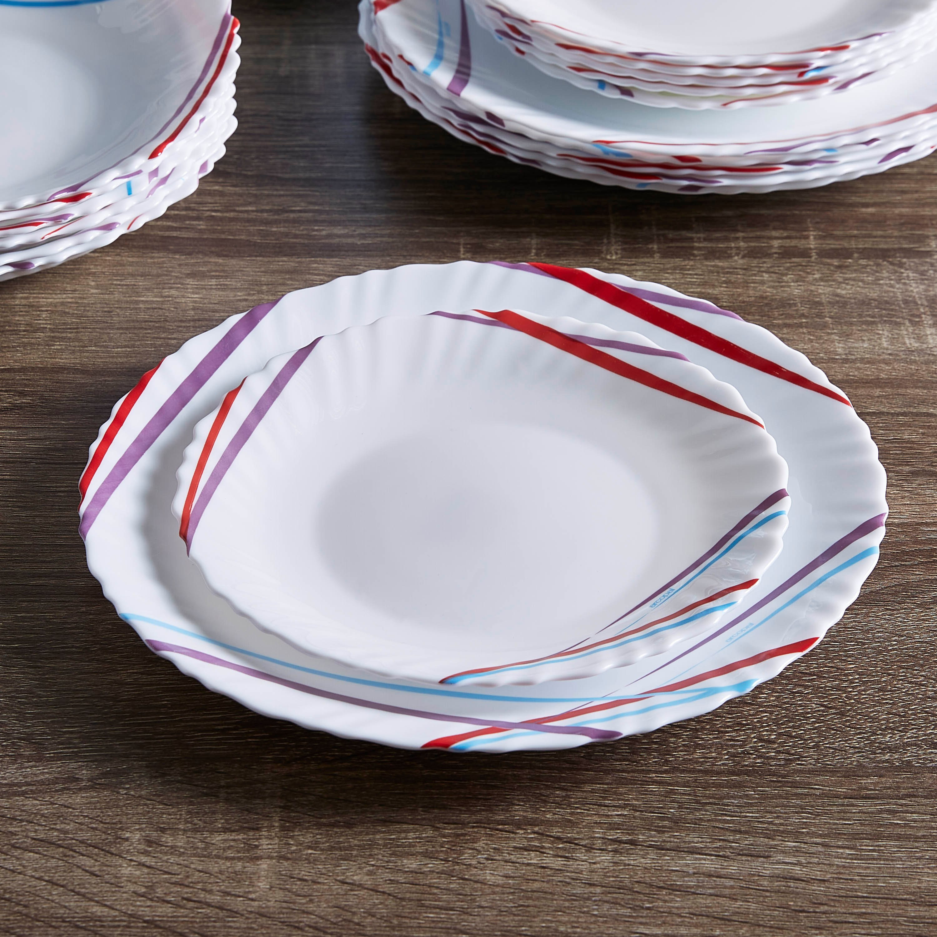طقم صحون عشاء من مالي - 19 قطعة-hbxdecorandfurnishings-tabletop-crockery-image-3