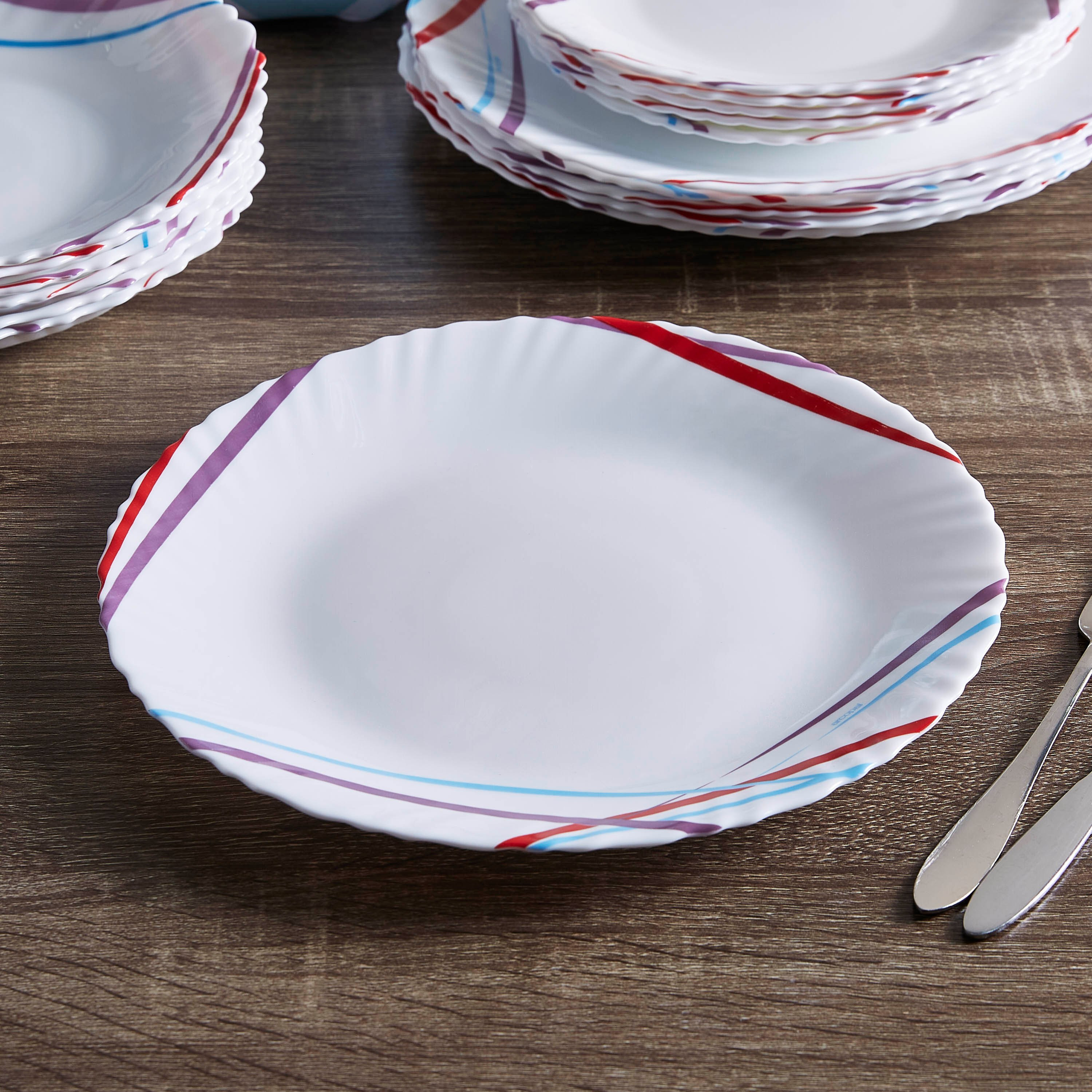 طقم صحون عشاء من مالي - 19 قطعة-hbxdecorandfurnishings-tabletop-crockery-image-5