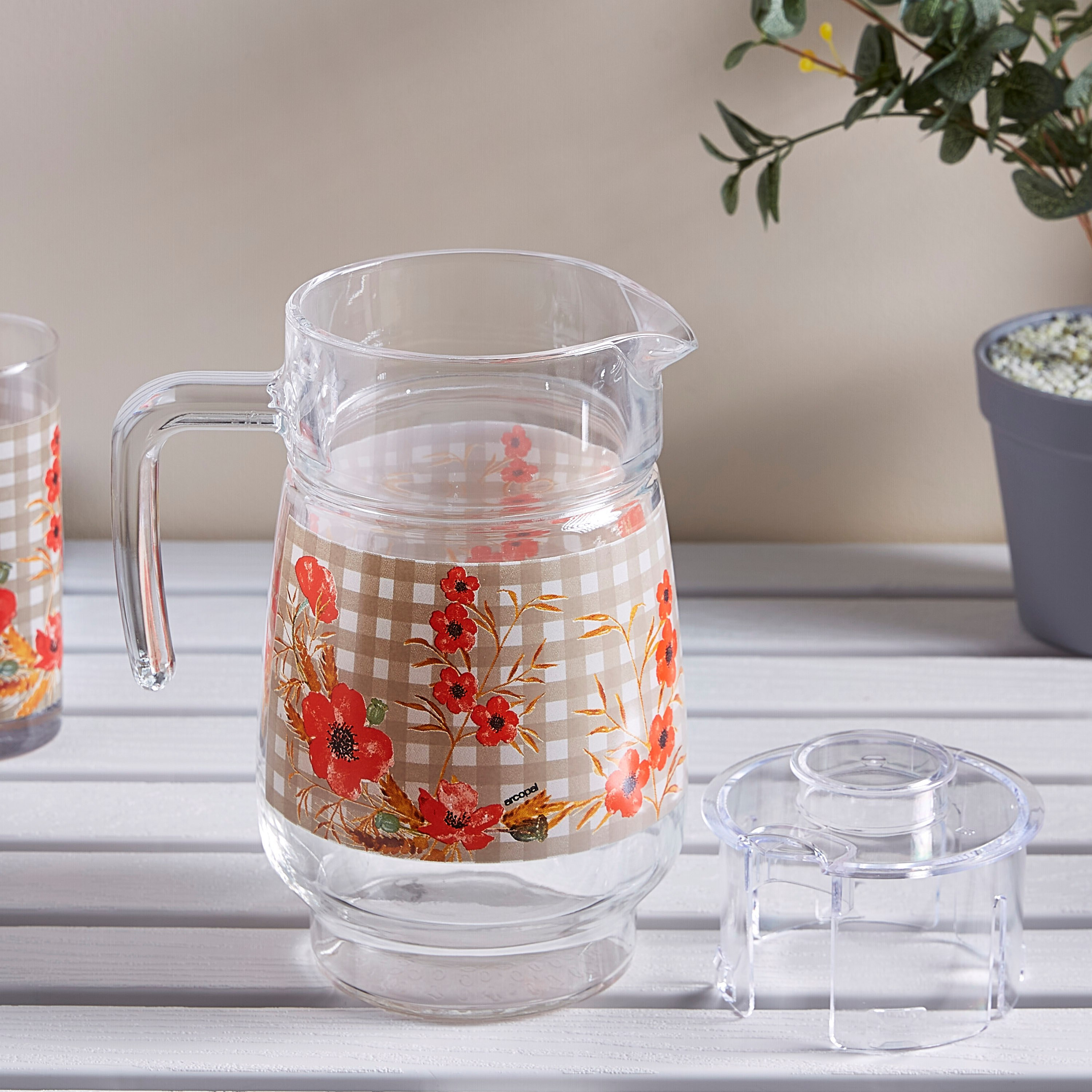 طقم أواني شرب 7 قطع ورود معتّقة-hbxhomeware-hbxkitchen-image-3