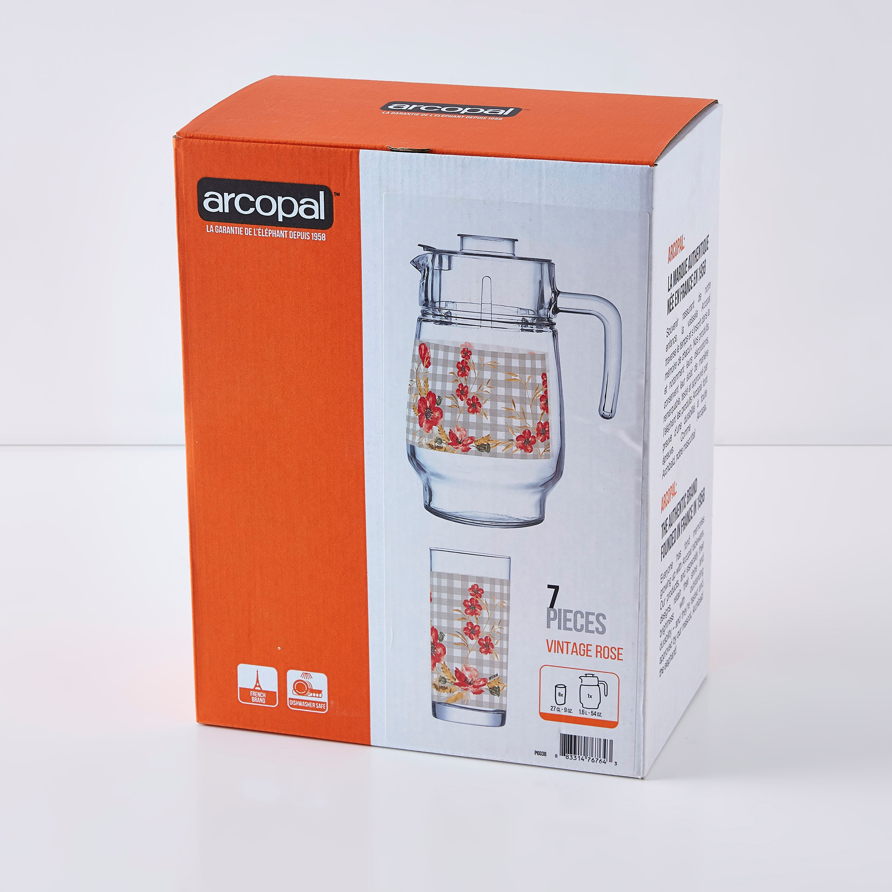 طقم أواني شرب 7 قطع ورود معتّقة-hbxhomeware-hbxkitchen-image-6