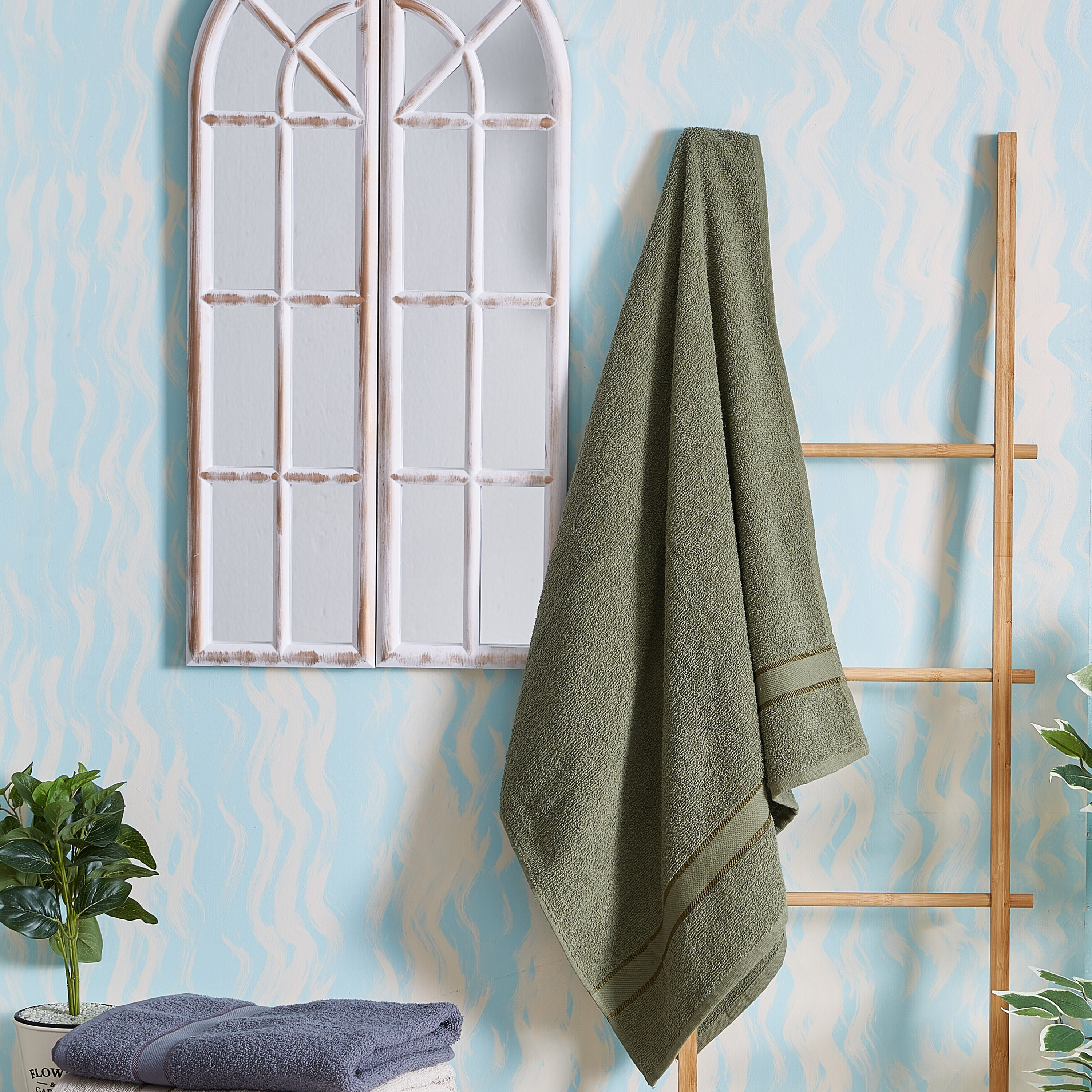 Atlanta Textured Cotton Bath Towel - 68x138 cm-hbxbathroom-bathroomtextiles-image-1