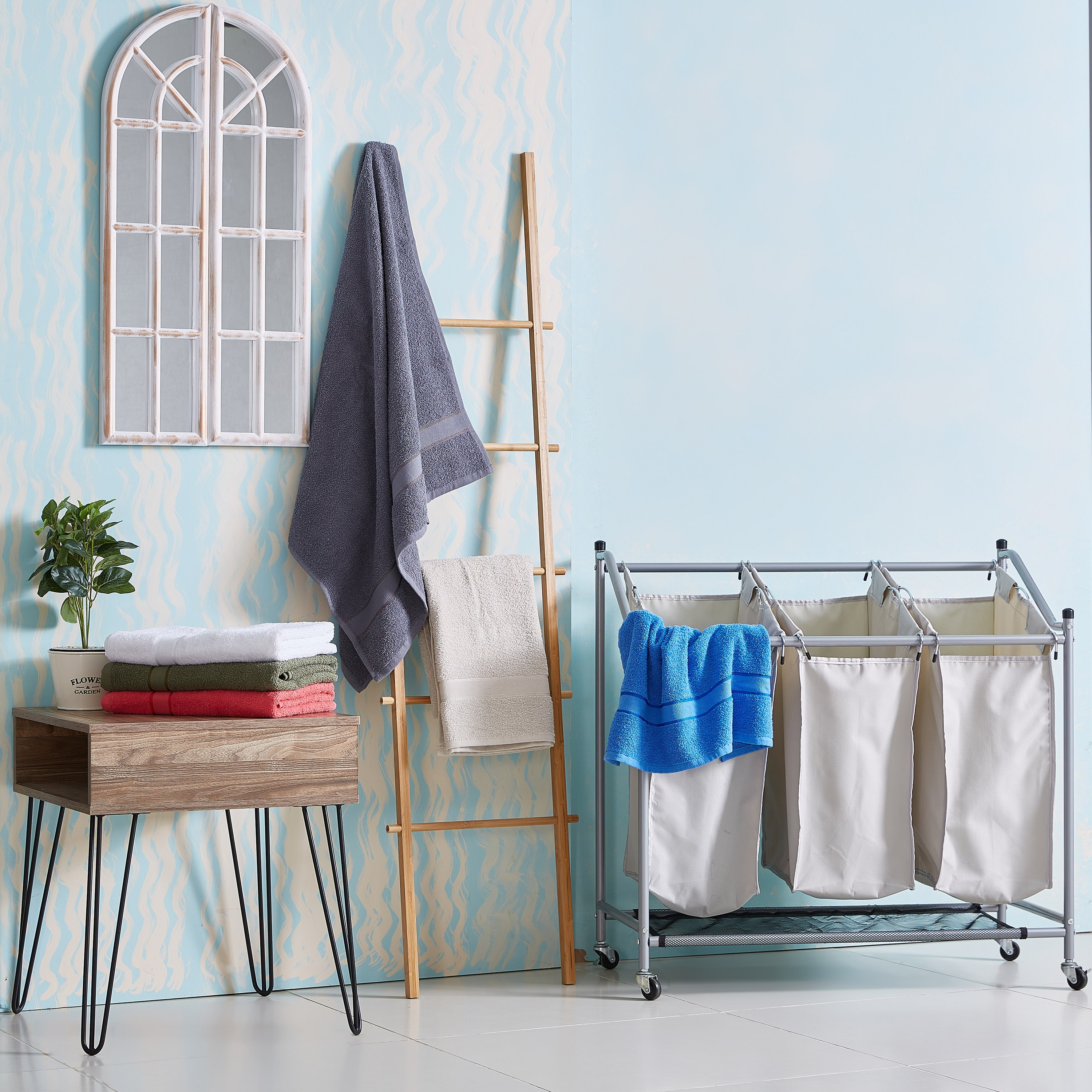 Atlanta Textured Cotton Bath Towel - 68x138 cm-hbxbathroom-bathroomtextiles-image-3