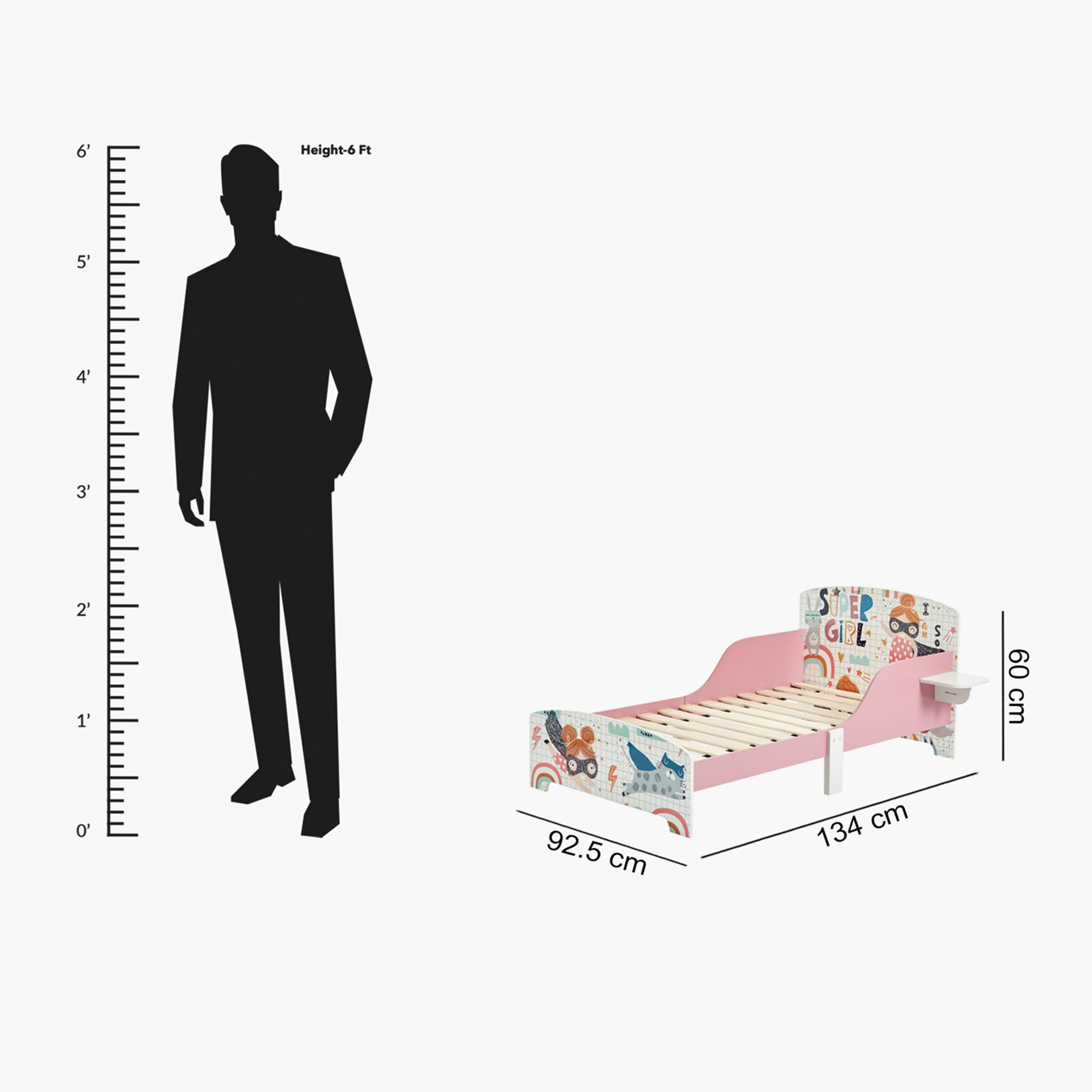 سرير فردي من سوبر جيرل - 70x130 سم-hbxfurniture-bedsandbedsets-beds-single-image-9
