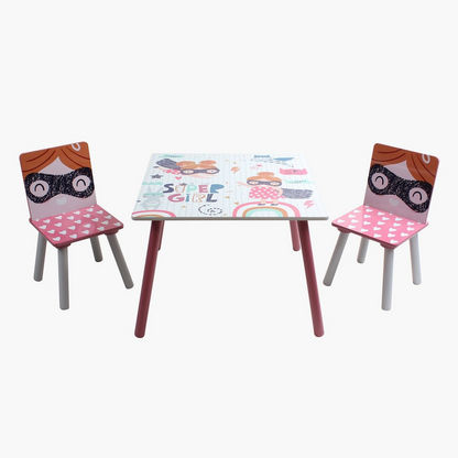 Super Girl Kids' Table with 2 Chairs