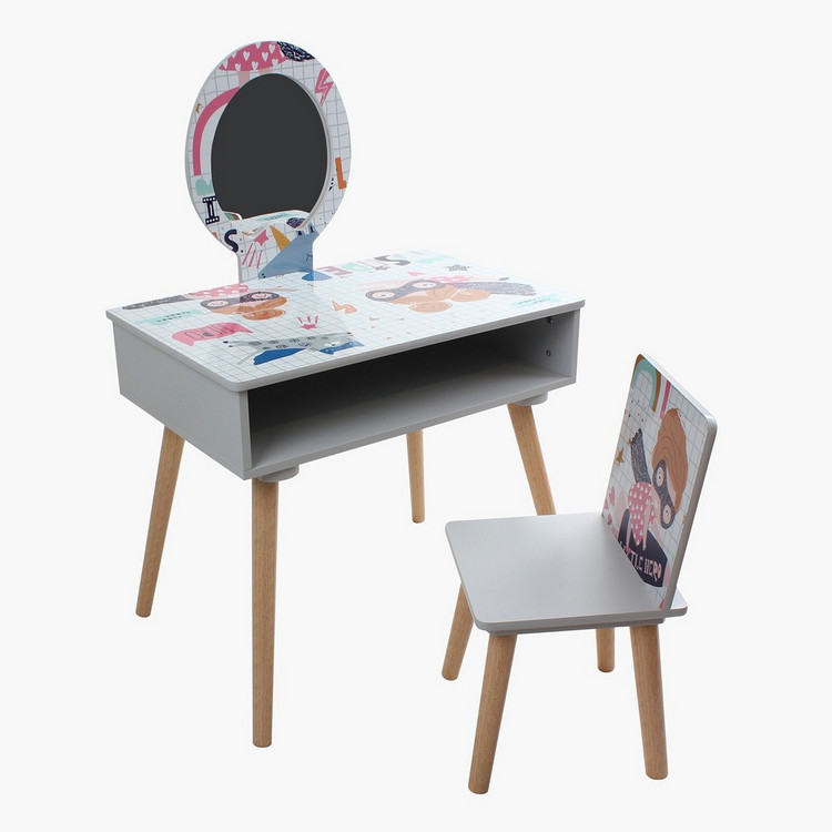 Super Girl Vanity Set With Mirror Home Box Qatar Super Girl Vanity Set With Mirror, Little Girl Vanity Set With Lights