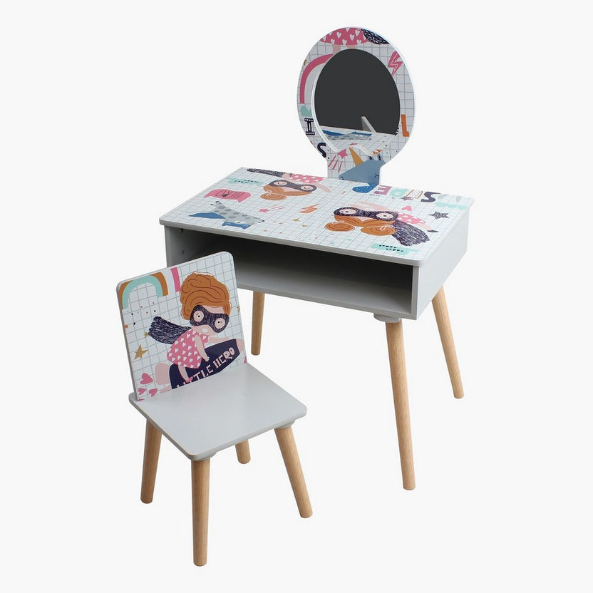 Super Girl Vanity Set with Mirror-Dressers and Mirrors-image-2