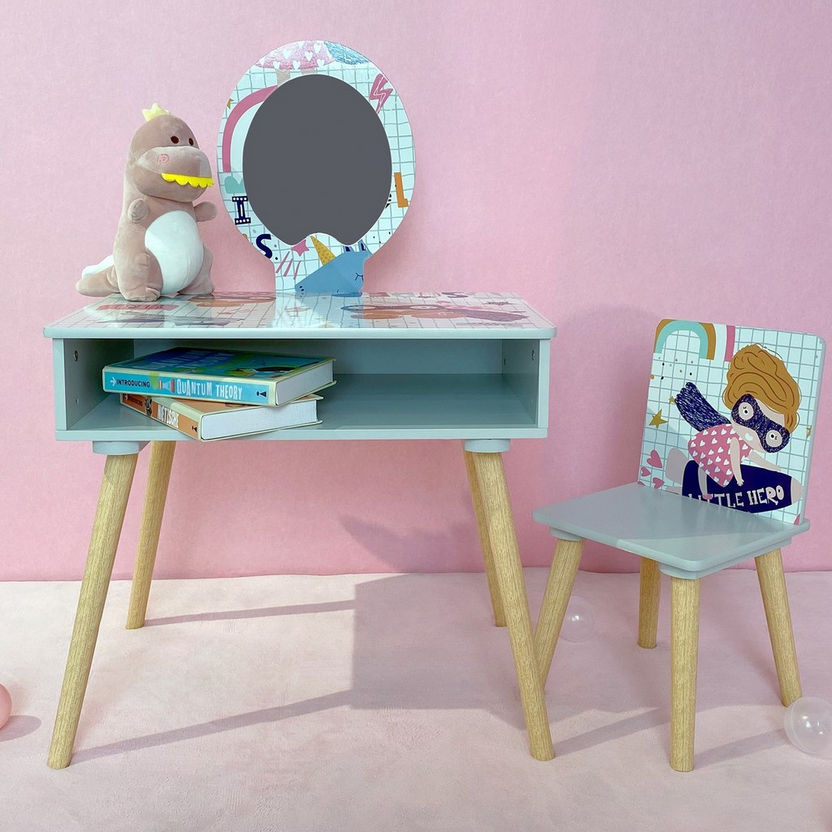 Super Girl Vanity Set with Mirror-Dressers and Mirrors-image-3