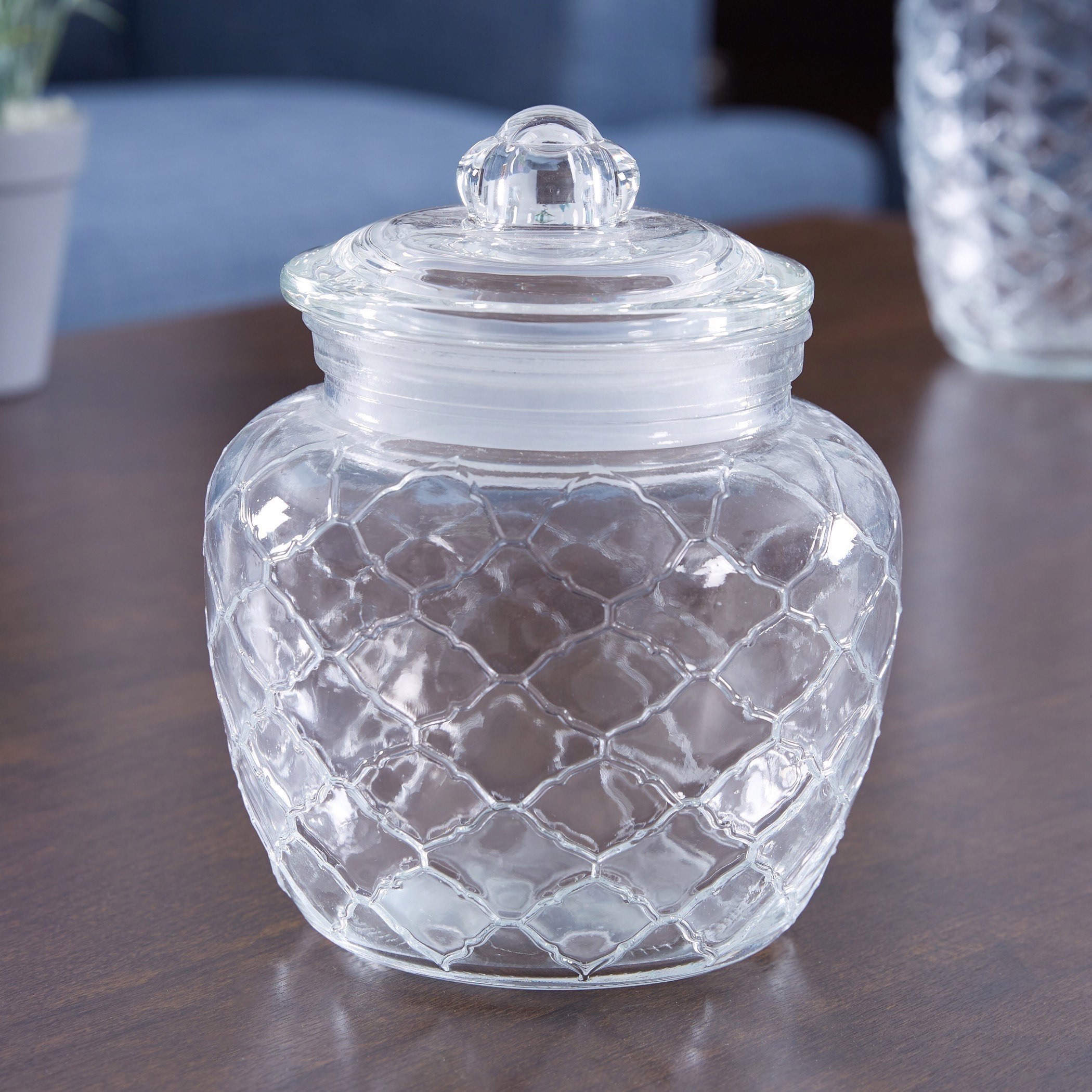 جرّة زجاجيّة بغطاء - 1.2 لتر-hbxhomeware-hbxkitchen-image-1